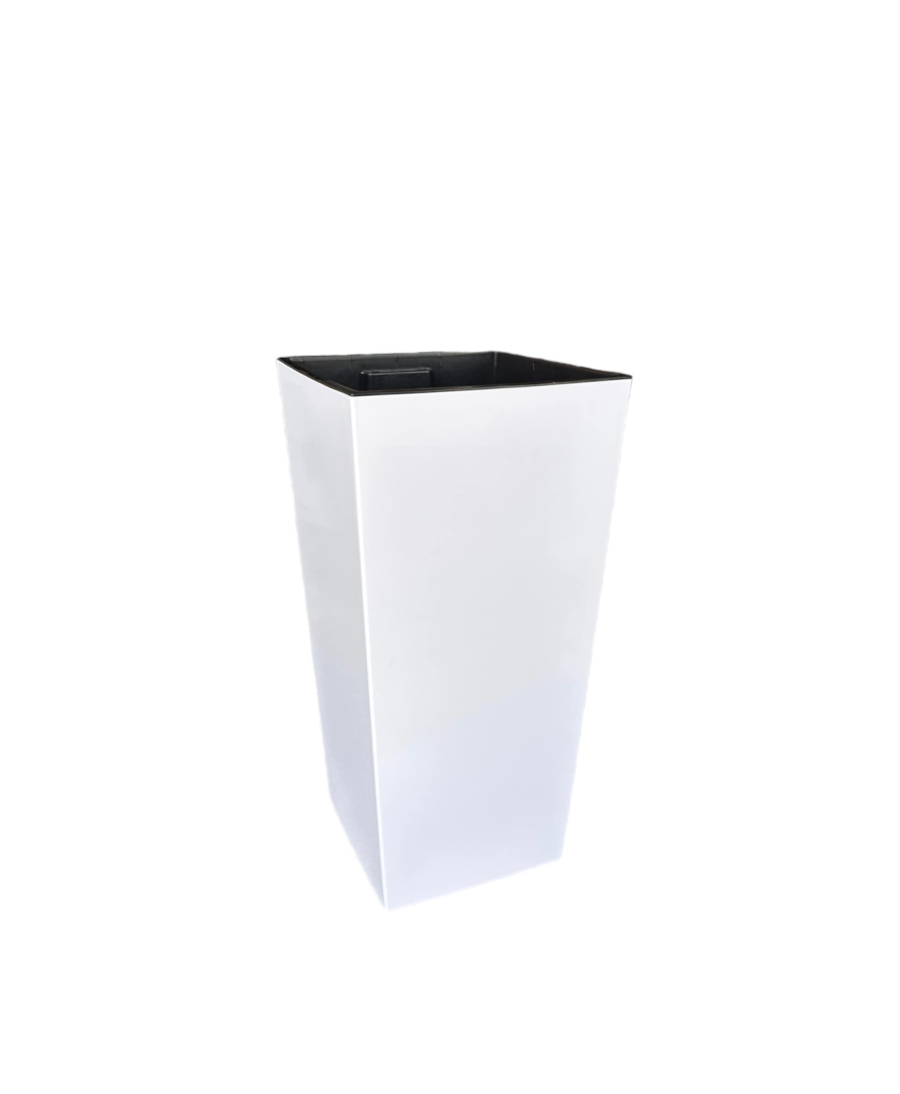 Color and Sabor Mediterano FL30005 11.8-in W x 22.4-in H x White Plastic Indoor/Outdoor Planter