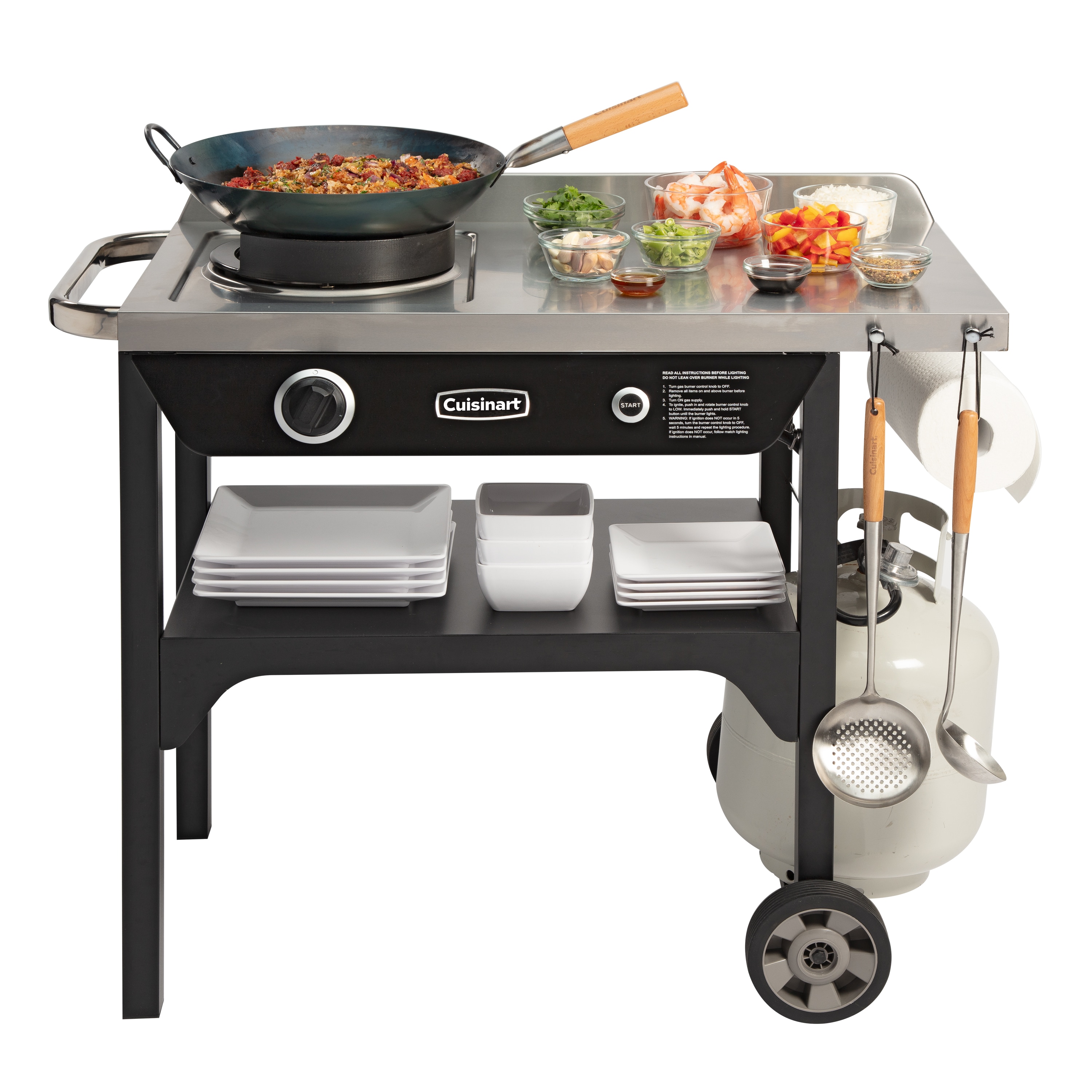 Cuisinart Wok Station Stainless Steel / Black Liquid Propane Gas Grill CGG-1265 Sansujyuku sansujyuku.com