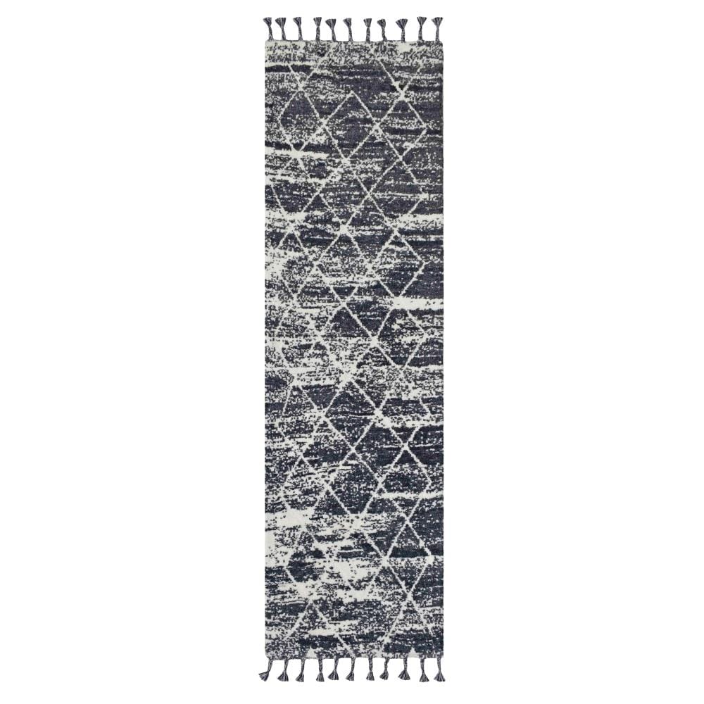 Allen Roth Karly 2 X 7 Charcoal Ivory, 2 X 7 Runner Rug