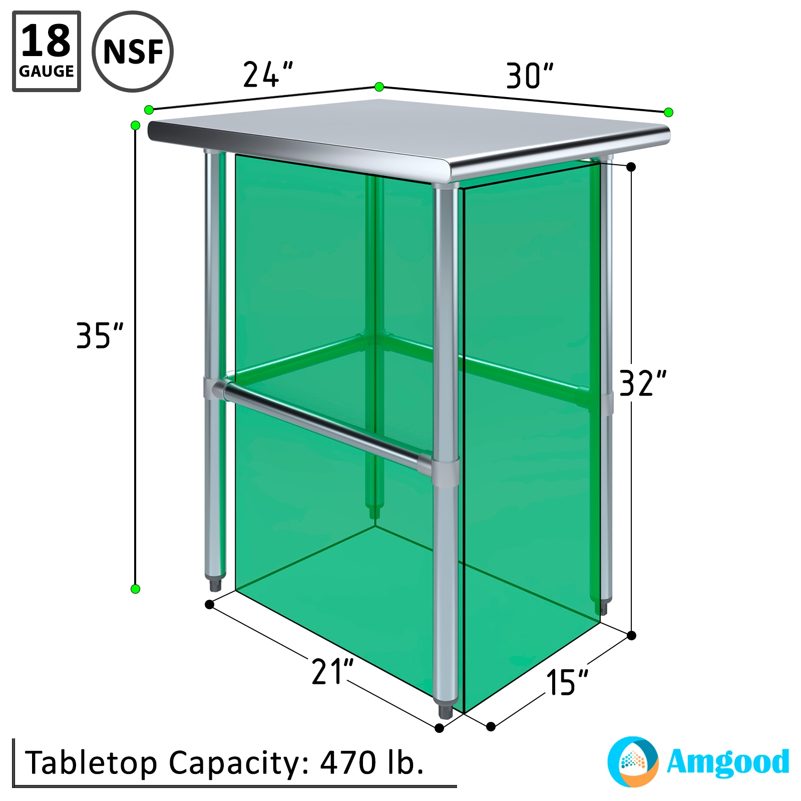 Amgood LWT-3024-RCB Kitchen-Furniture - View #3