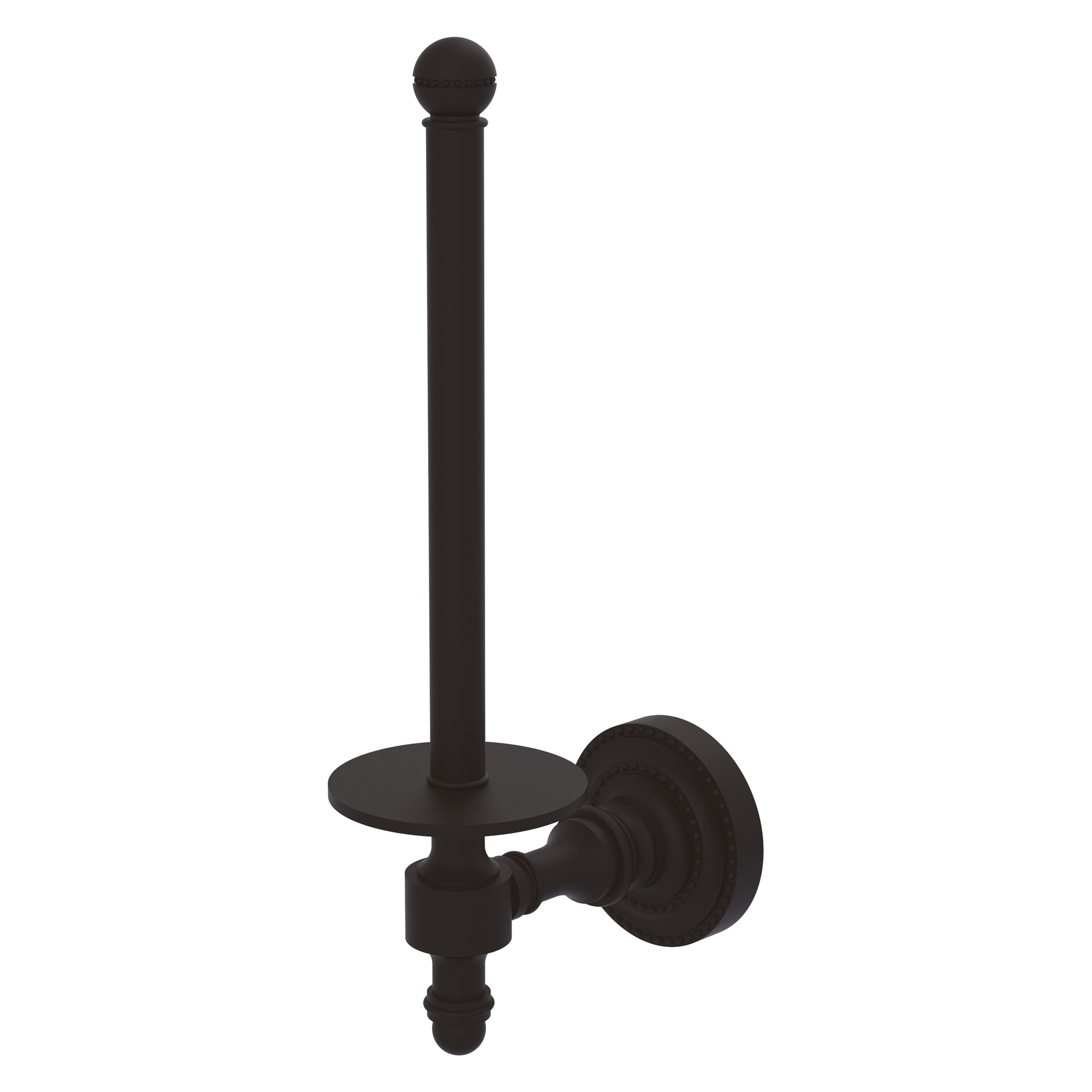 Allied Brass RD-24U-ORB Retro Dot Oil-rubbed Bronze Wall mount Single post Toilet Paper Holder 1 -Rolls with Storage