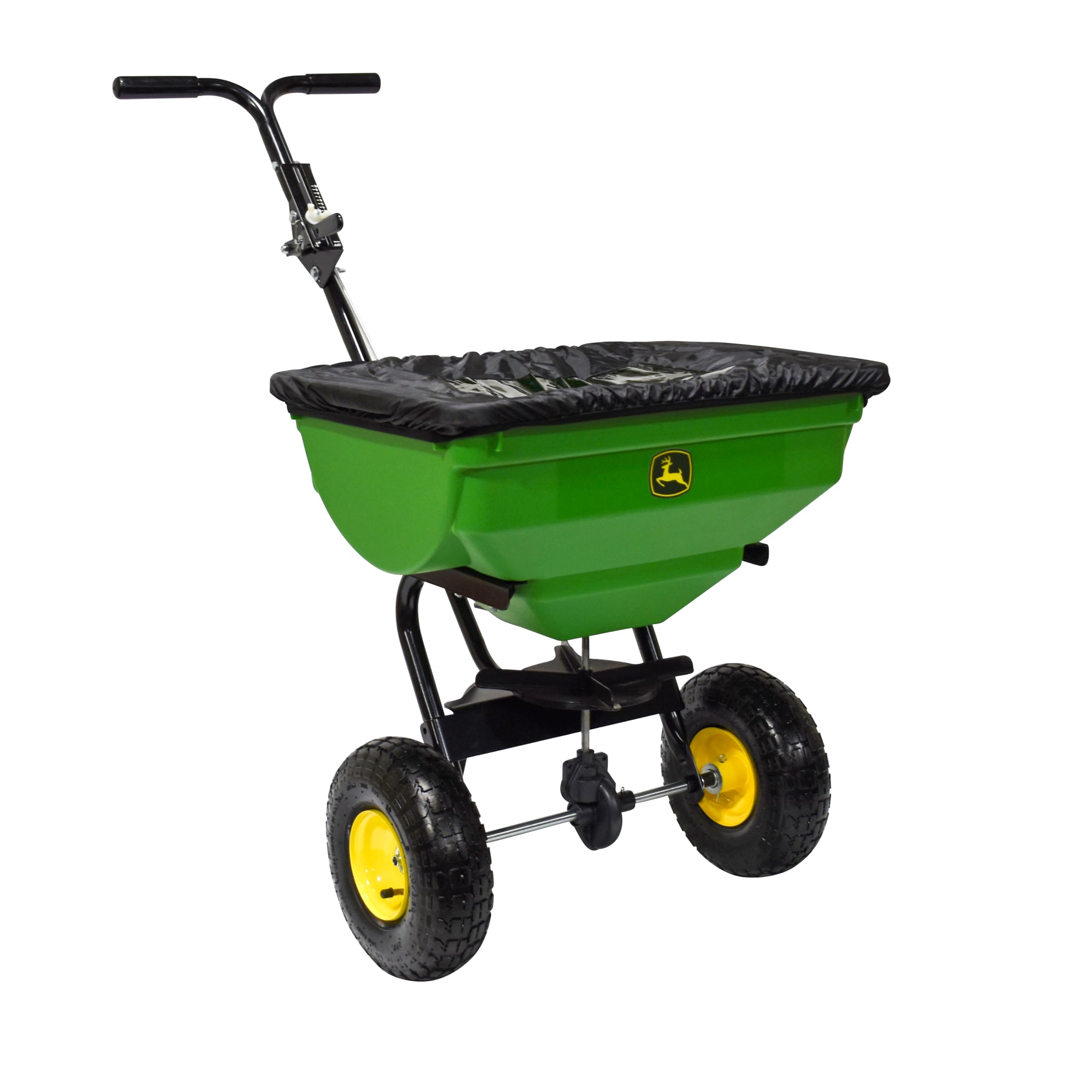 John Deere 85-lb Push Spreader Broadcast Compatible with Ice Melt, Salt ...