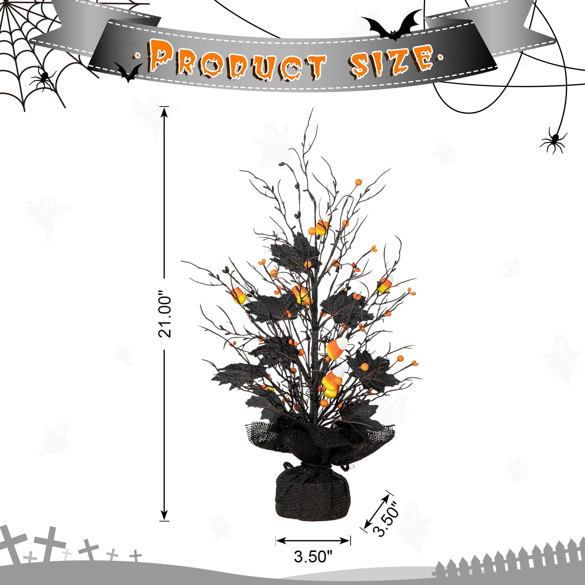Glitzhome 2006200034 Table-Halloween-Decor - View #6