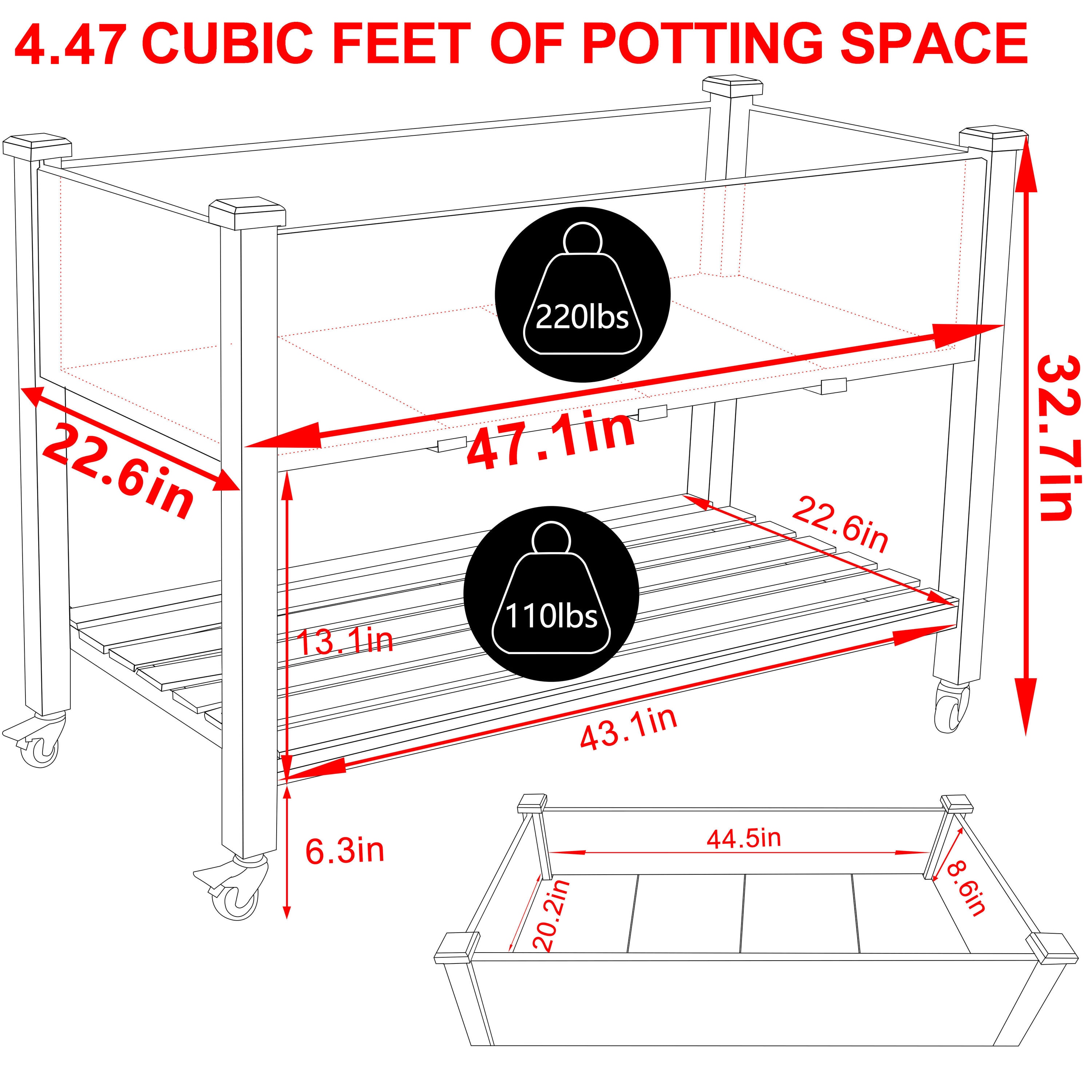 VEIKOUS PG0102-82-01GY Raised-Garden-Beds - View #3