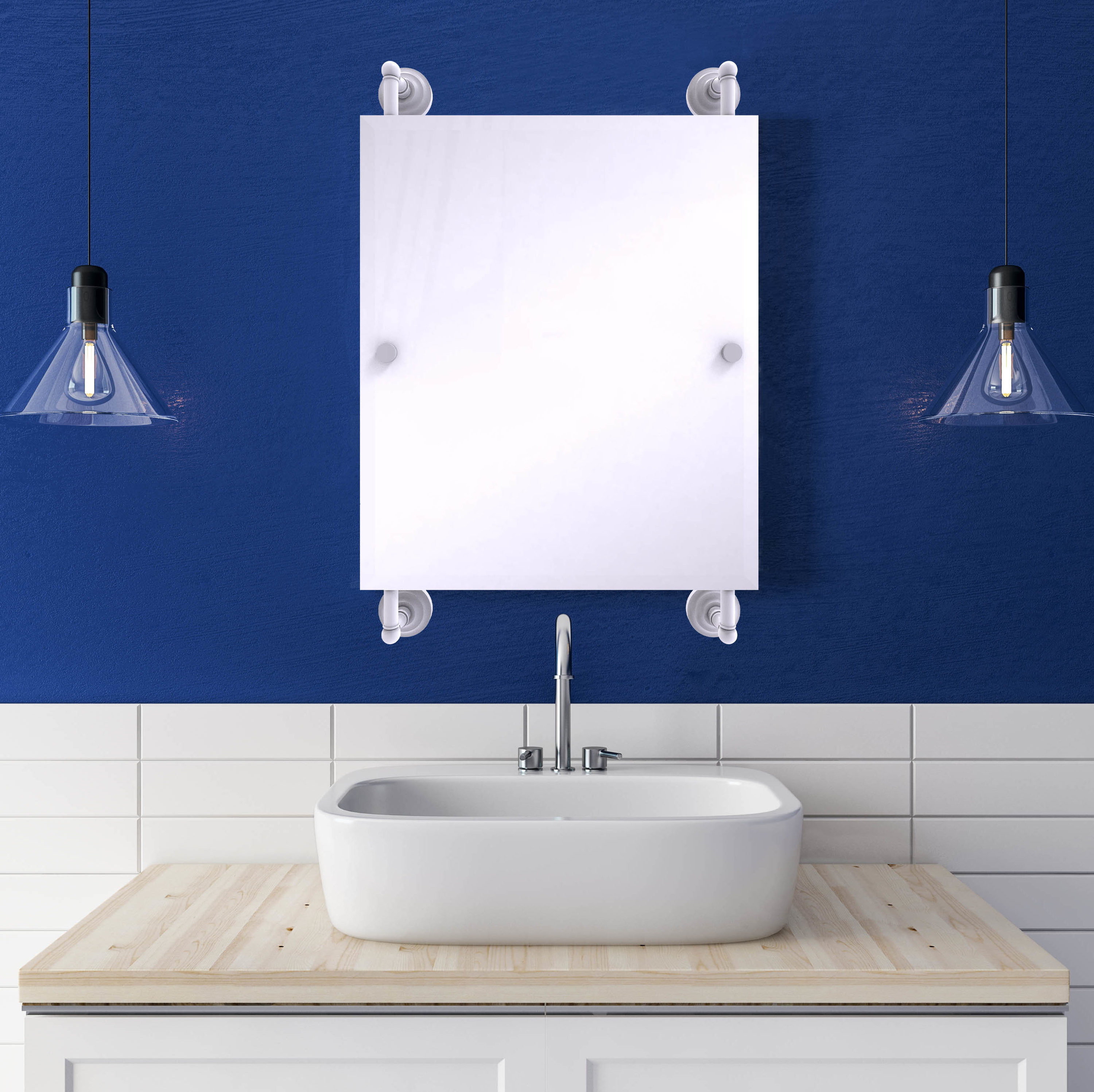 Allied Brass QN-27-92-WHM Framed-Bath-Mirrors - View #3