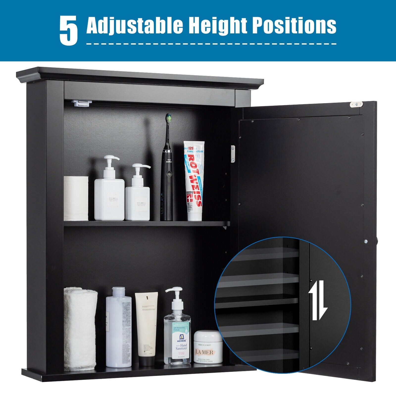 WELLFOR OUG59321BK Bathroom-Medicine-Cabinets - View #7