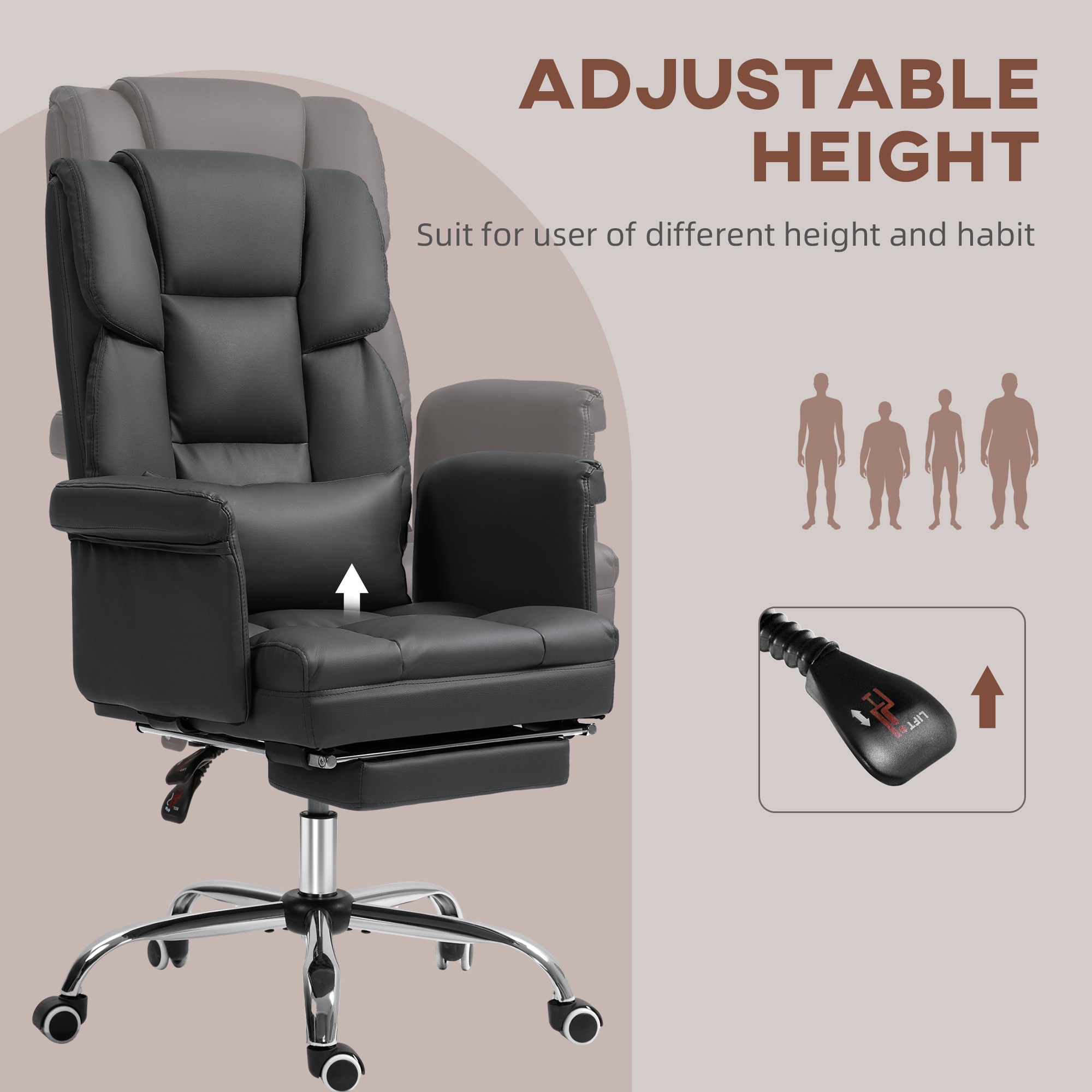 HomCom 921-753V00BK Office-Chairs - View #9