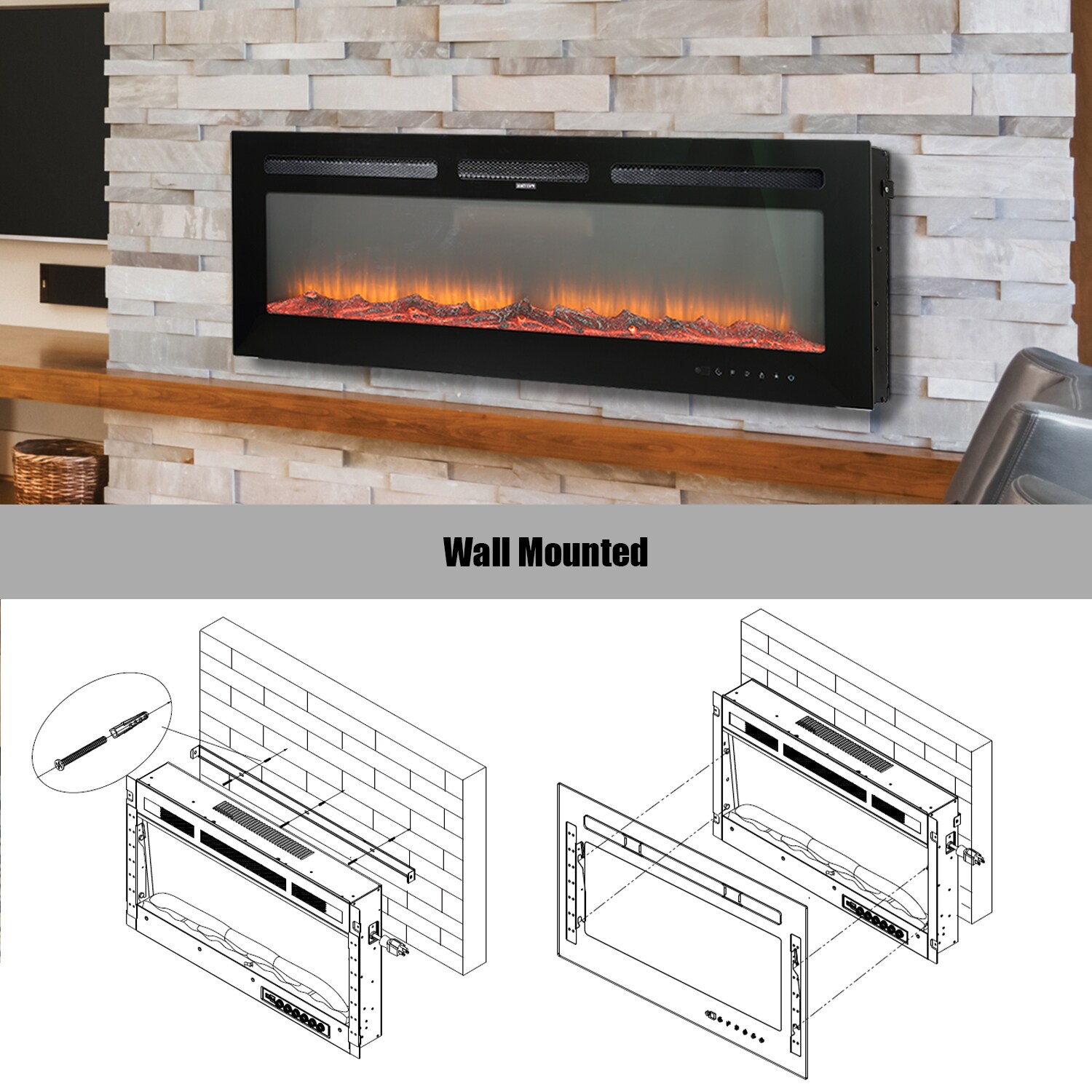 Mondawe MO-EP24705 Electric-Fireplaces - View #6