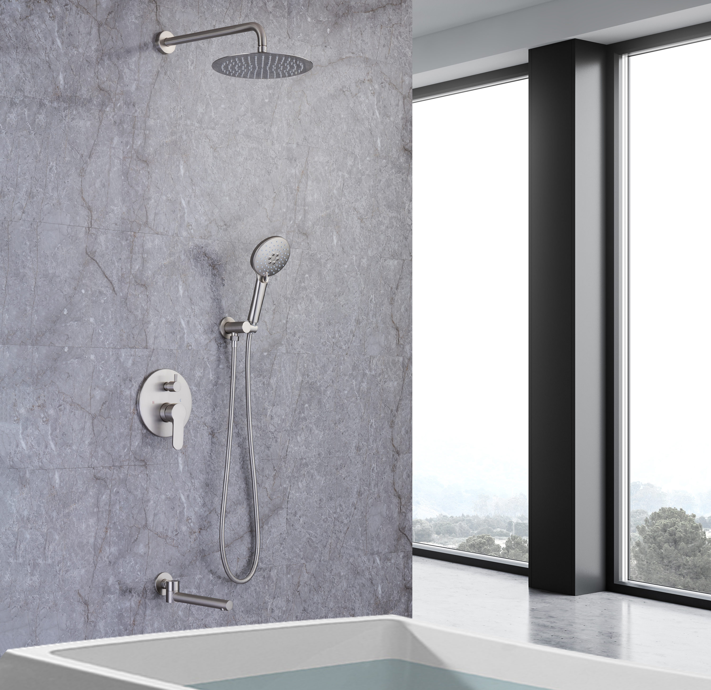WELLFOR DB-03BF10BN Tub-Shower-Faucets - View #4