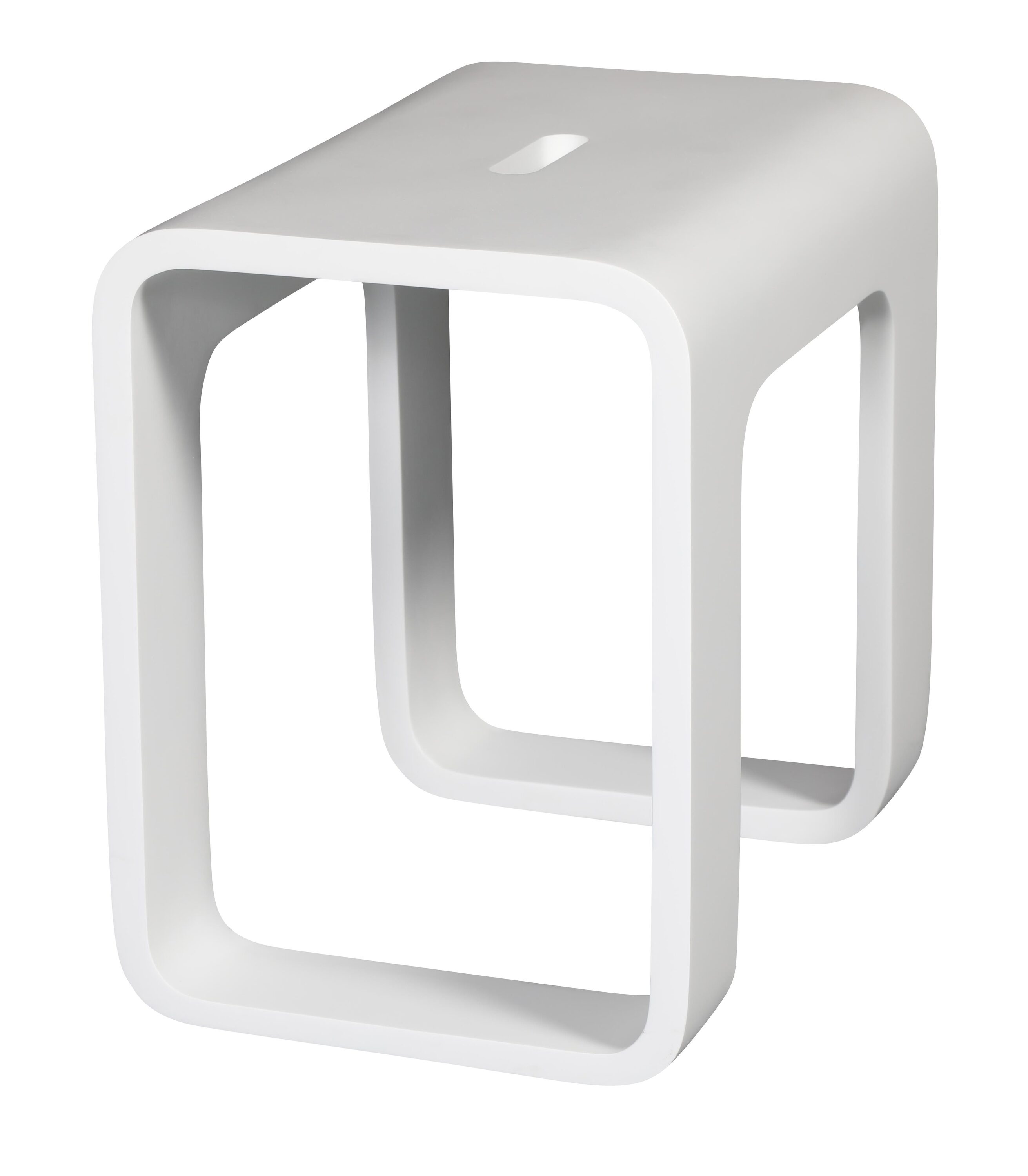 Matte White Solid Surface Resin 16.8" Shower Bench