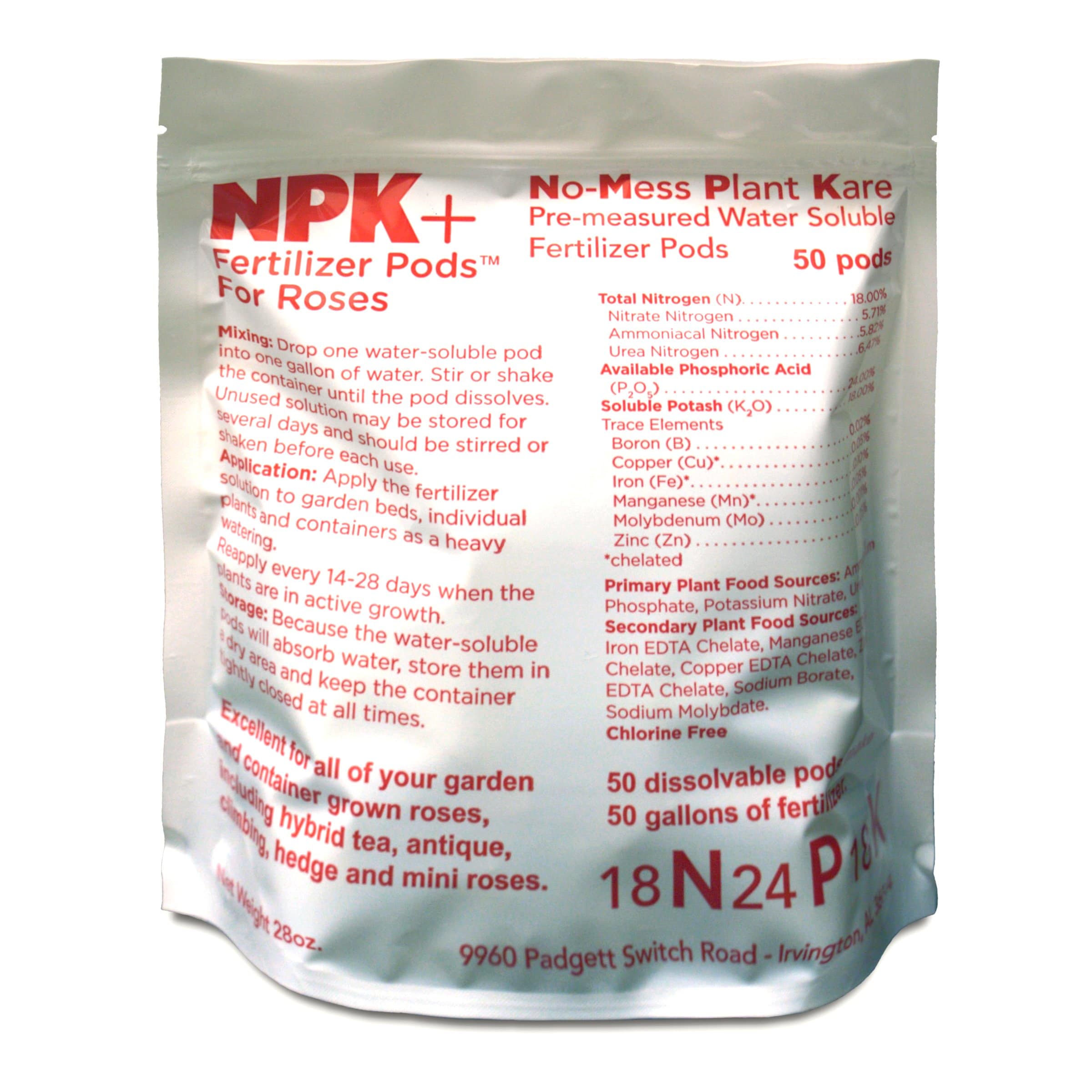National Plant Network LW2537 50 Pack 28-oz 18-24-18 Flower Food
