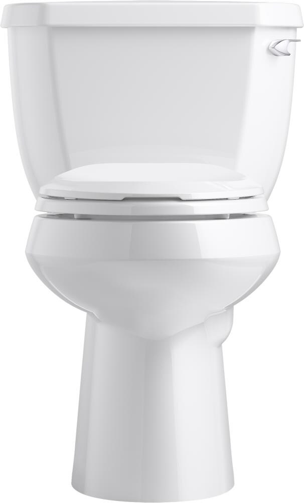 KOHLER Highline White Elongated Chair Height 2-piece WaterSense Soft Close  Toilet 12-in Rough-In 1.28-GPF at