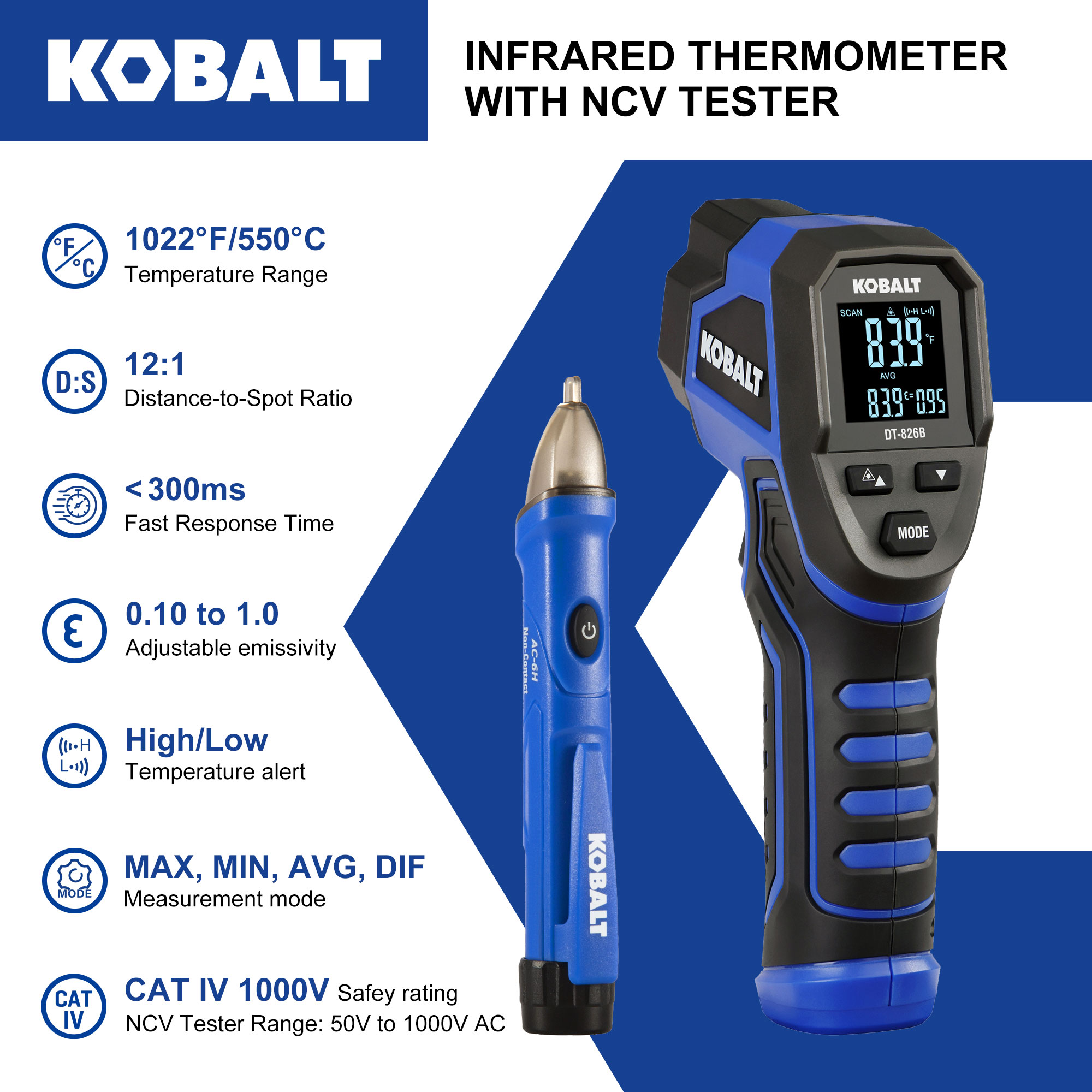 Kobalt DT-827KIT Infrared-Thermometer - View #5