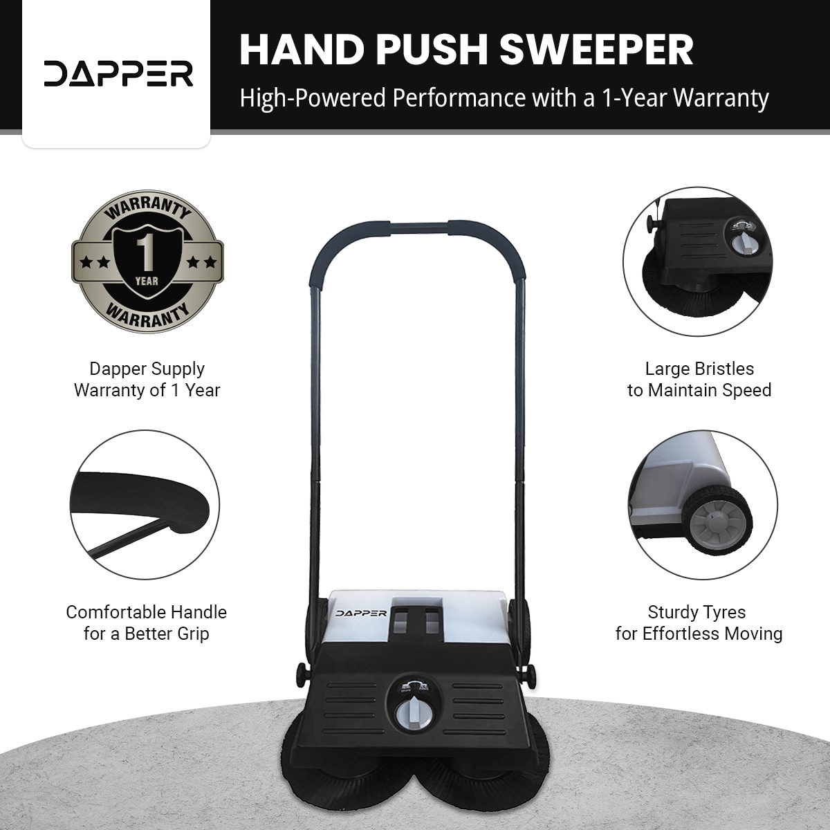 DAPPER SUPPLY DP-FS1101 Floor-Sweepers - View #2