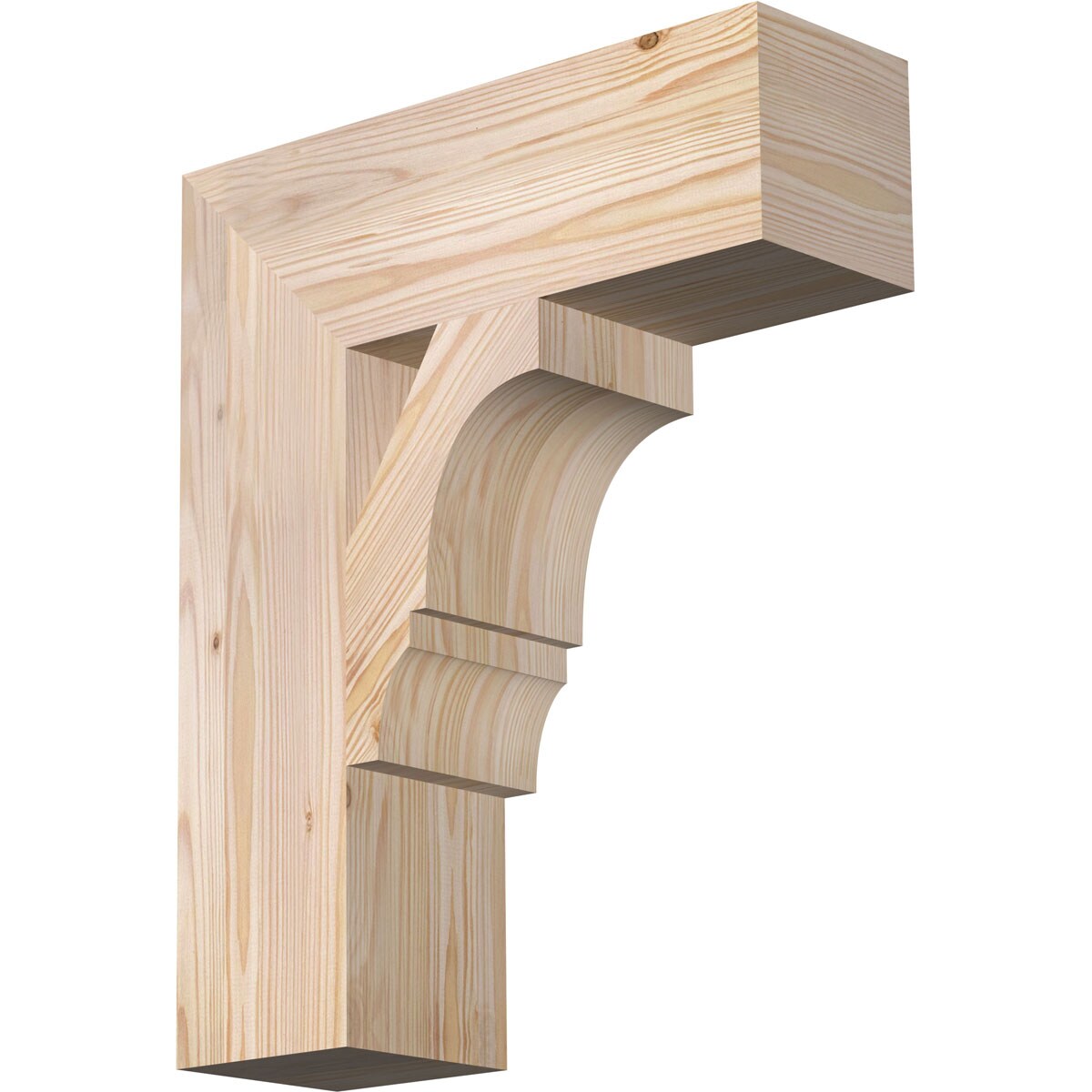 Ekena Millwork BKT06X18X22BOA05SDF Balboa block smooth 5-1/2-in x 18-in x 22-in Douglas fir Brown Wood Standard bracket