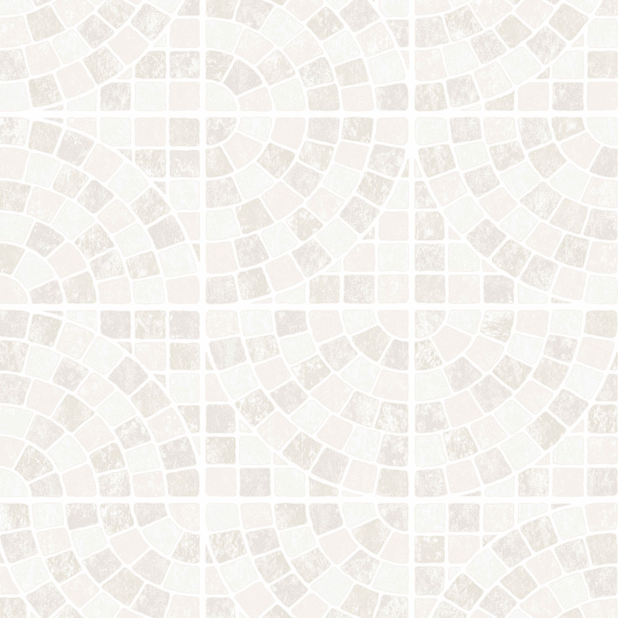 Graham & Brown 103918 Strata 56.0-Sq. Feet Beige/White Vinyl Textured Tile Unpasted Wallpaper