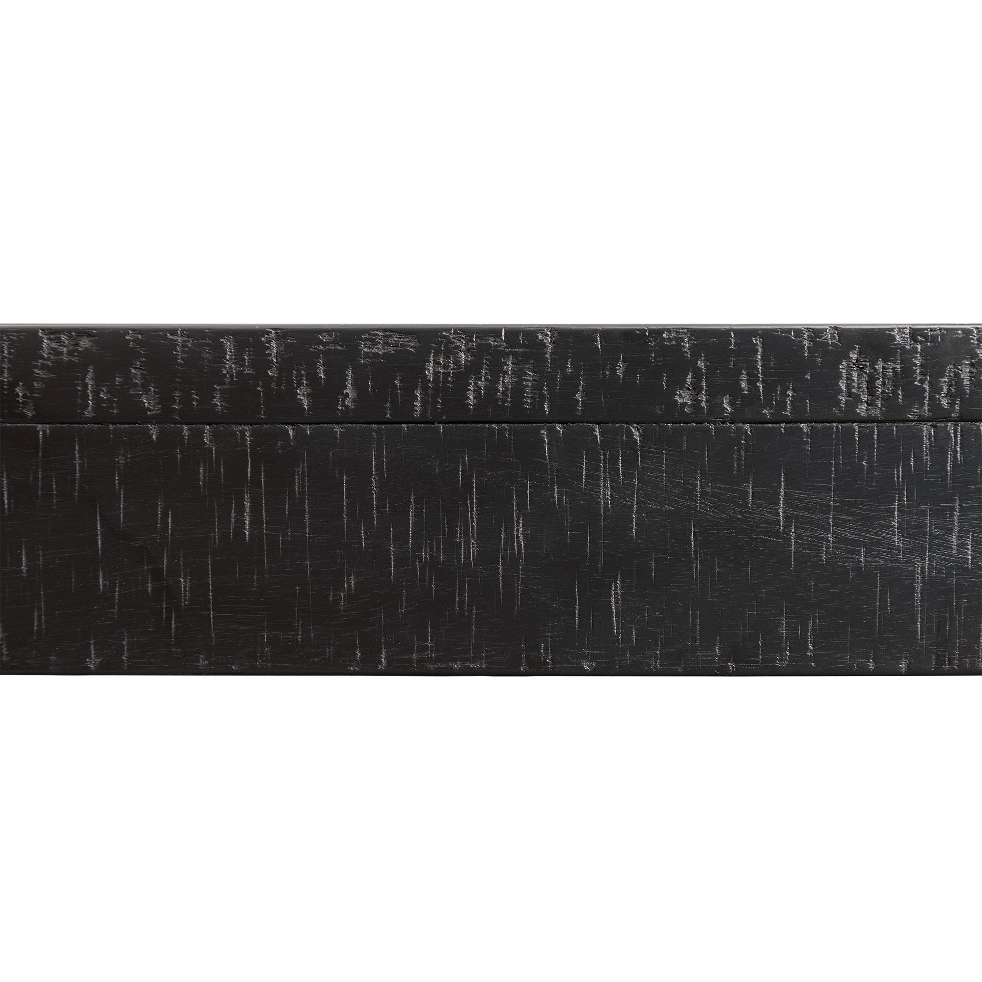 Enrico Rectangular Walnut Coffee Table with Black Metal Legs