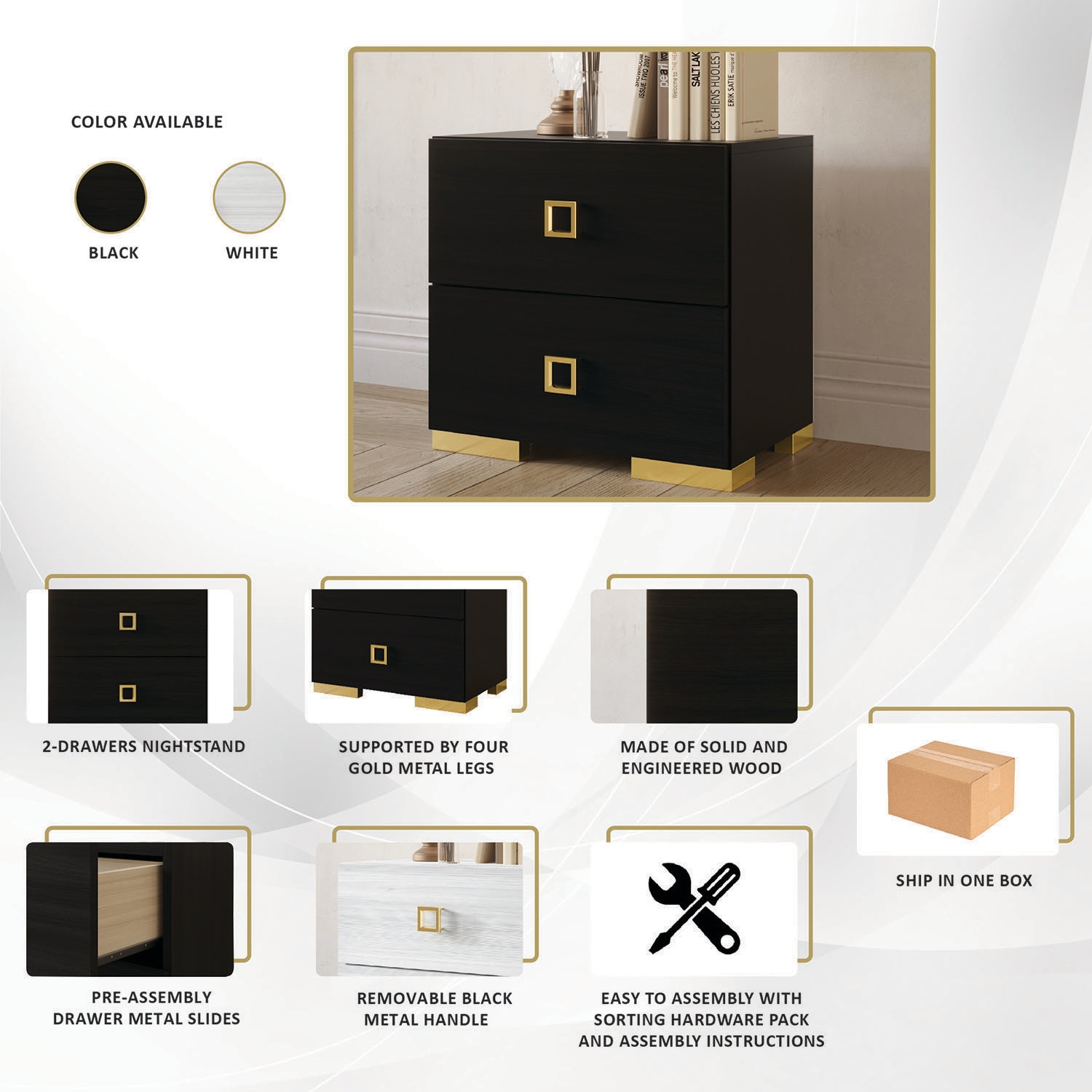 ChaletPosh C90150NS-WT nightstands - View #10