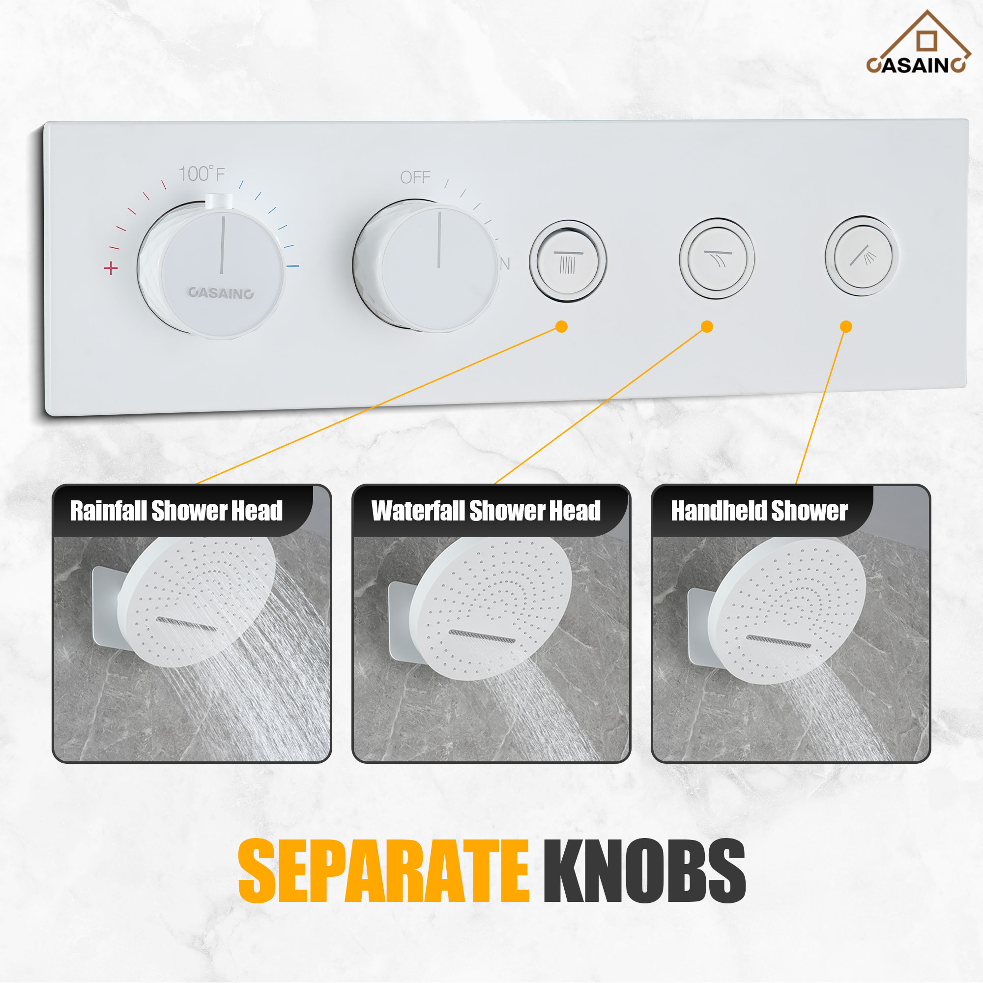 CASAINC WE-SS21BG Showerhead-Bar-Panels - View #4