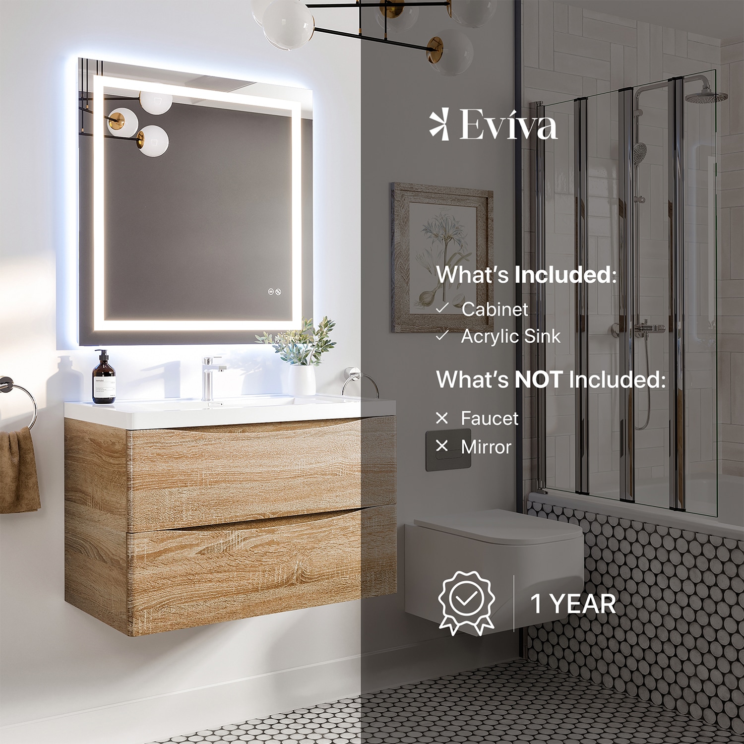 Eviva EVVN900-36WHOK-WM Bath-Vanity-Combo - View #7