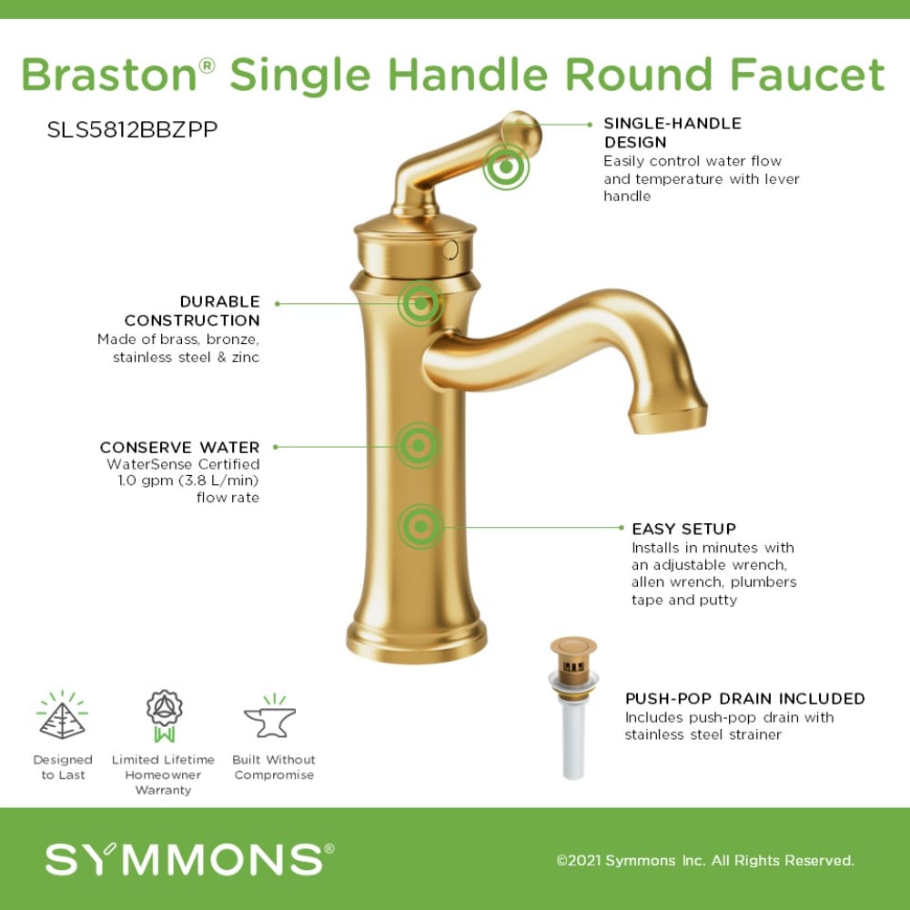 Symmons SLS5812BBZPP Lavatory-Faucets - View #4