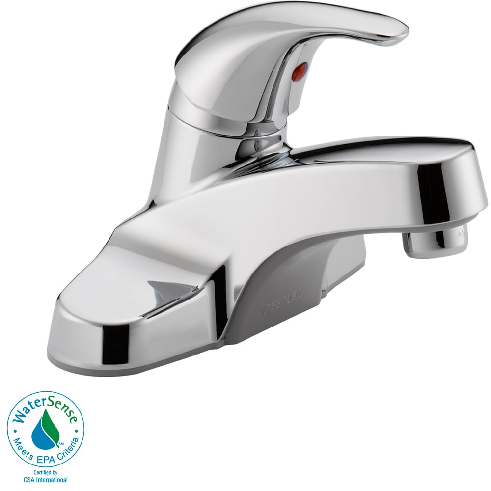 Chrome Single Handle Centerset Bathroom Faucet