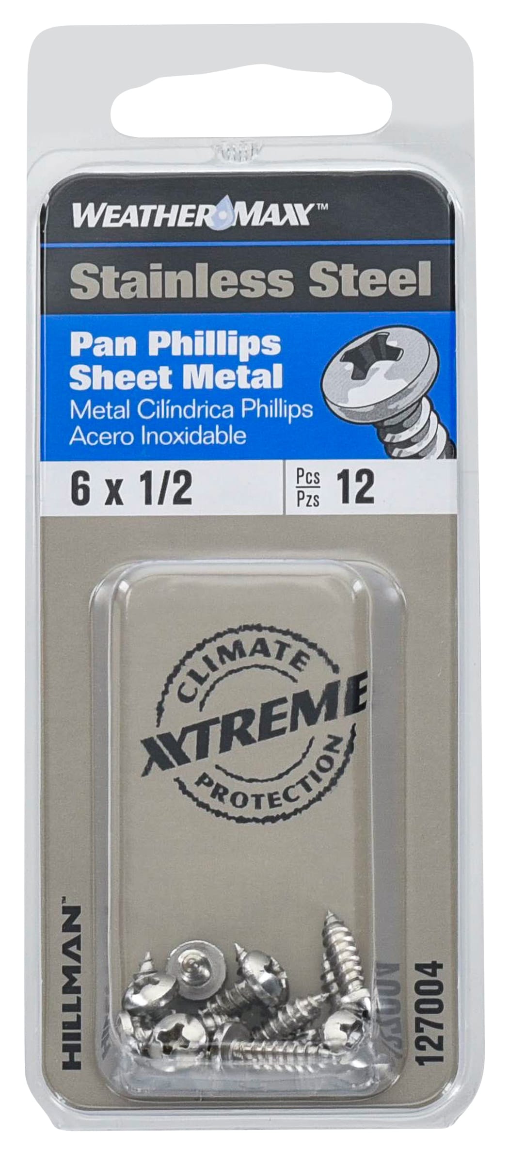 Hillman 127004 #6 x 1/2-in Phillips -Drive Standard Sheet Metal Screws 12 -Count