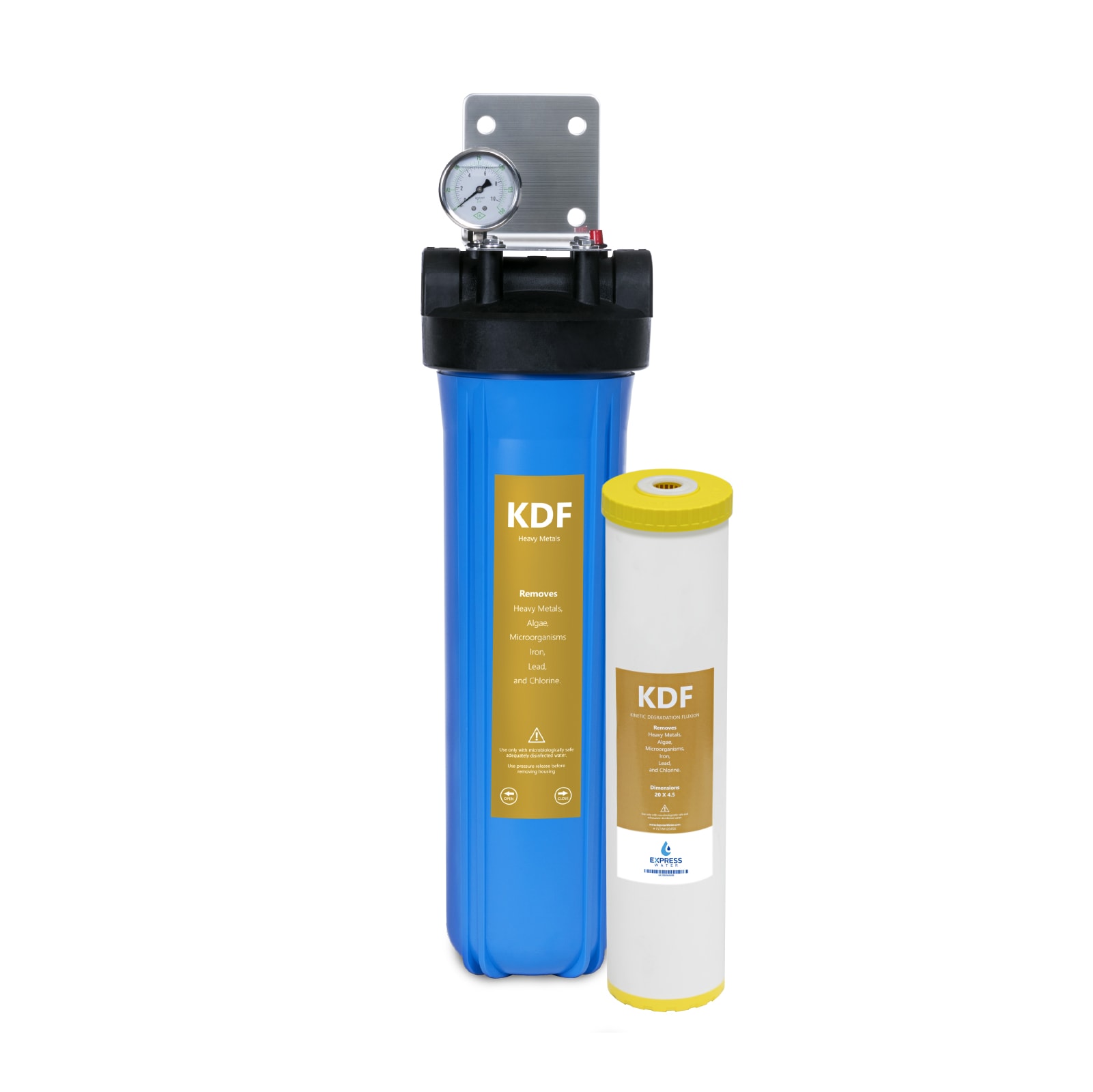 Express Water WH100SK WH100SK Single-stage 15-GPM KDF Well water Whole House Water Filtration System
