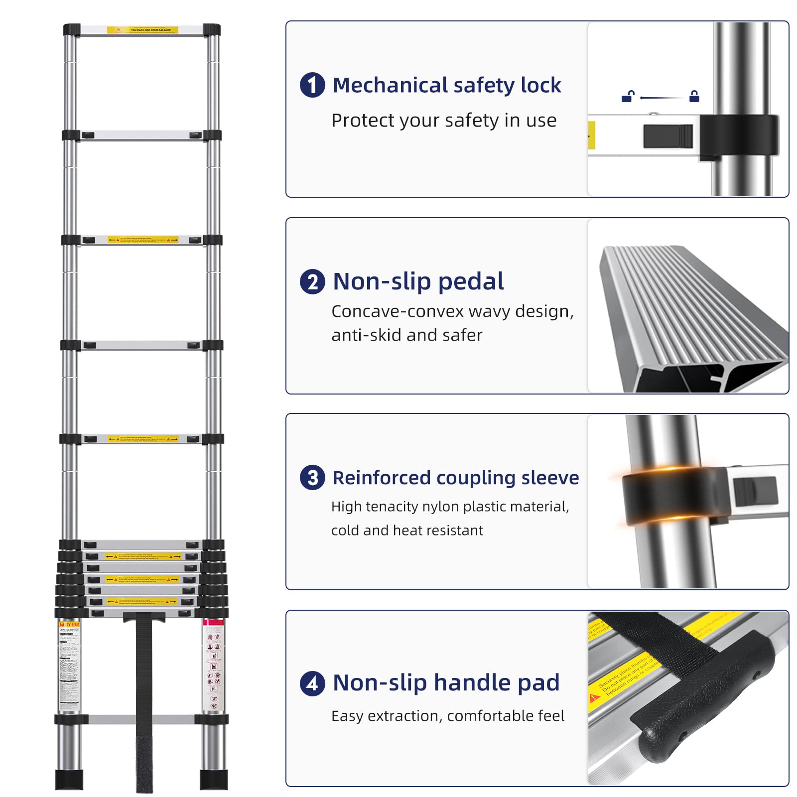 SenQWFa LDC0819C384 Extension-Ladders - View #4