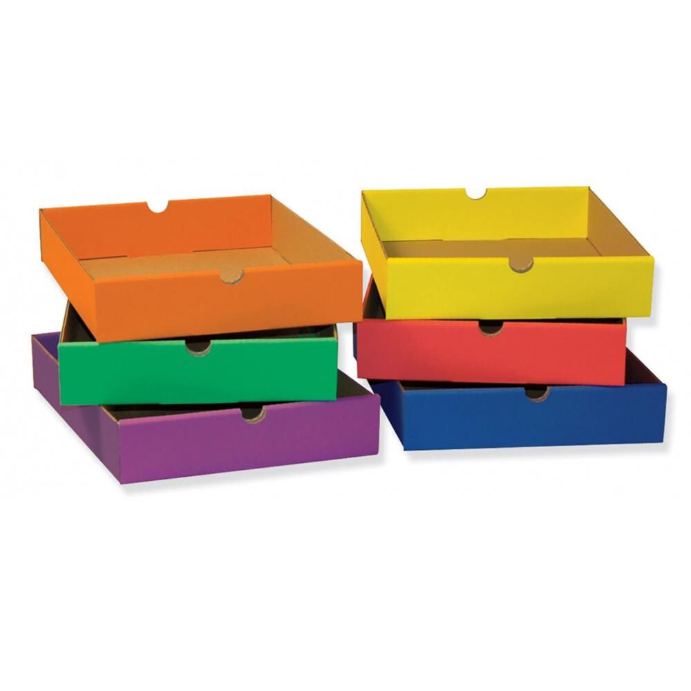 Classroom Keepers PAC001313 6-Pack 10.25-in W x 2.5-in H x 13.25-in D Assorted Corrugated Carboard Tray