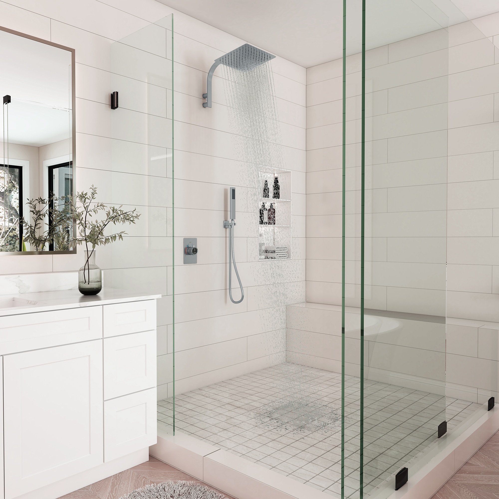 Clihome SMD-BS02BG Showerhead-Bar-Panels - View #3