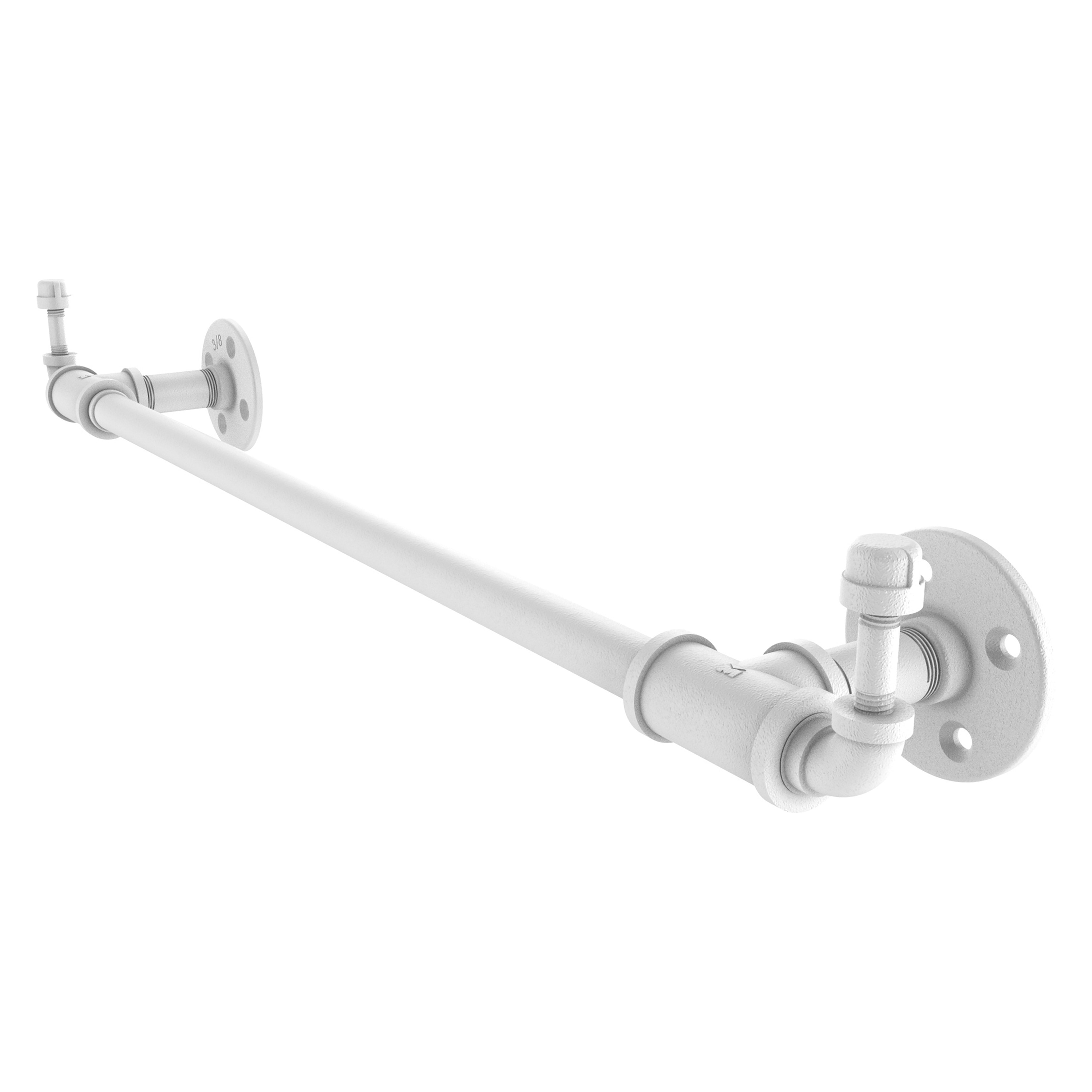 Allied Brass P-250-24-TBHK-WHM Pipeline 24-in Matte White Wall mount Single Towel Bar