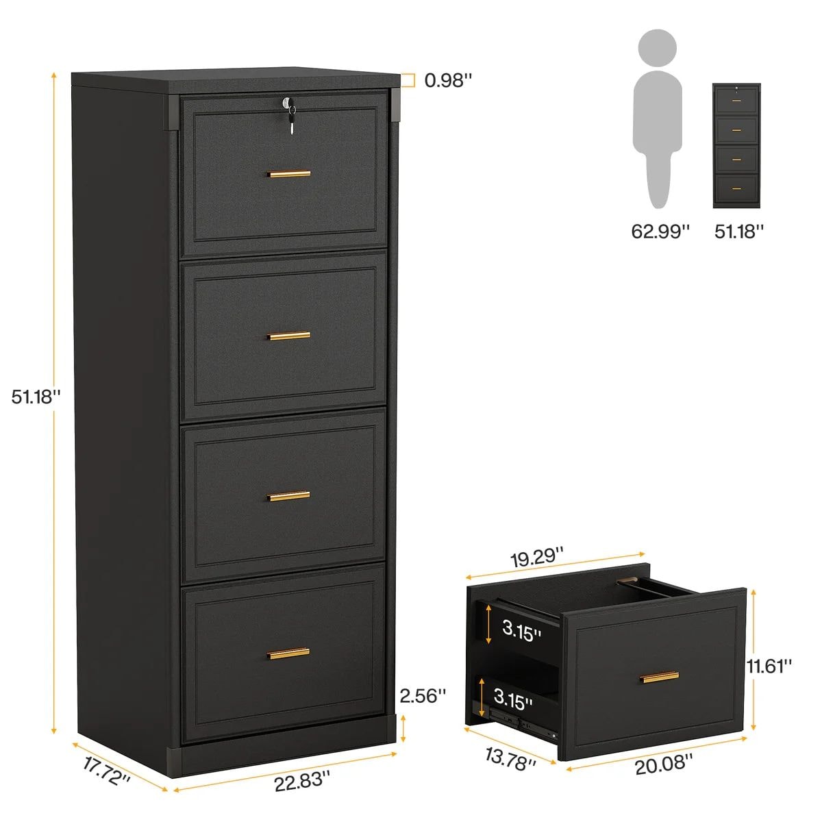 JUSHUA HXY-7E7MBT Filing-Cabinets - View #4