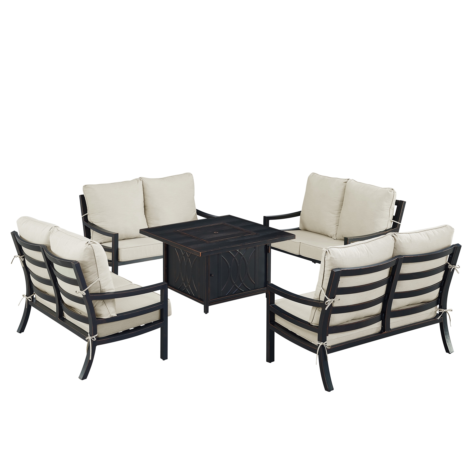 Oakland Living HUDSON4LSCAVELGCU Patio-Conversation-Sets - View #4