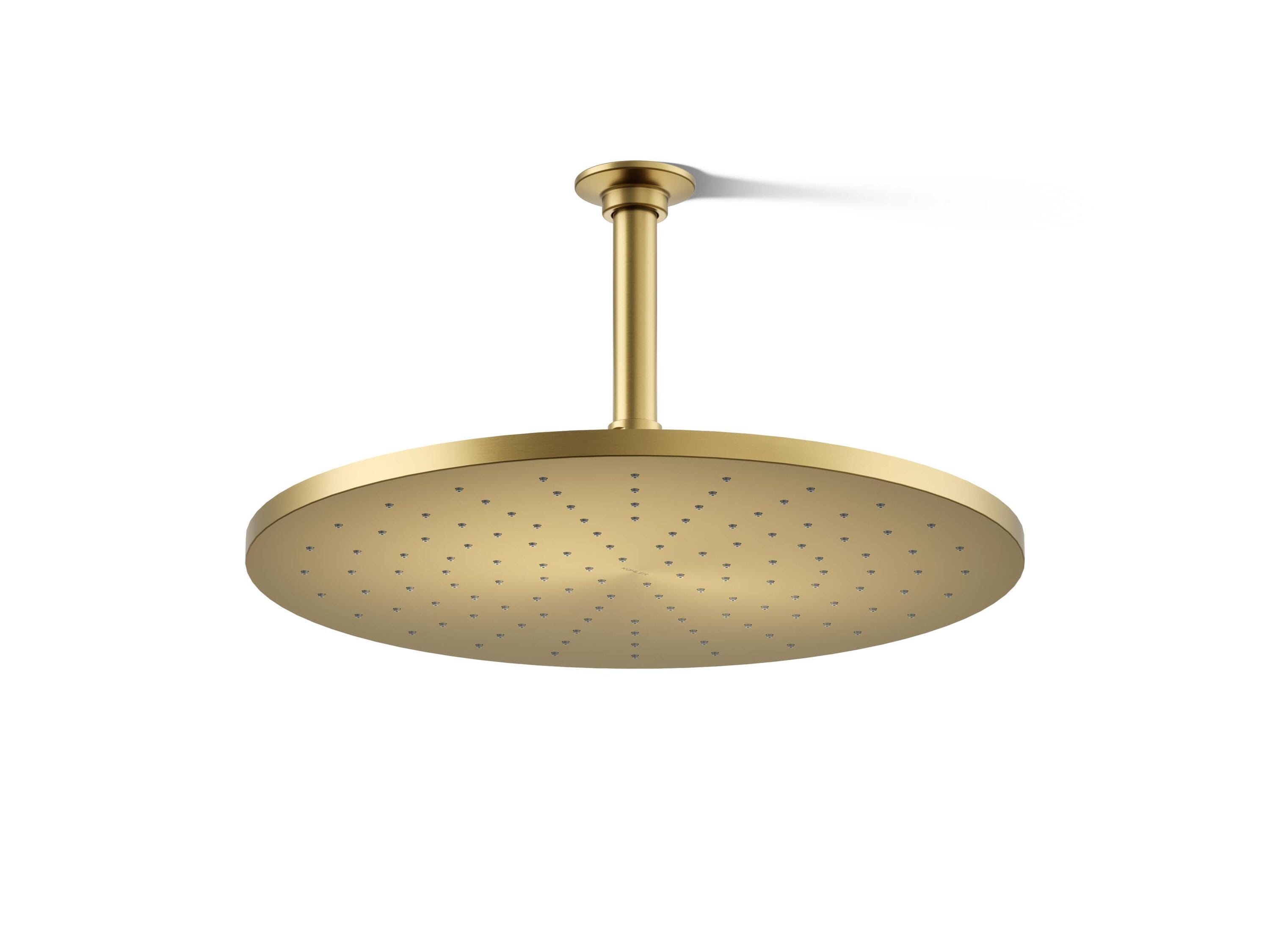 KOHLER K-13691-2MB 1.0 -Spray Vibrant Brushed Moderne Brass 14-in Round Fixed High Pressure Rain Shower Head 2.5 GPM
