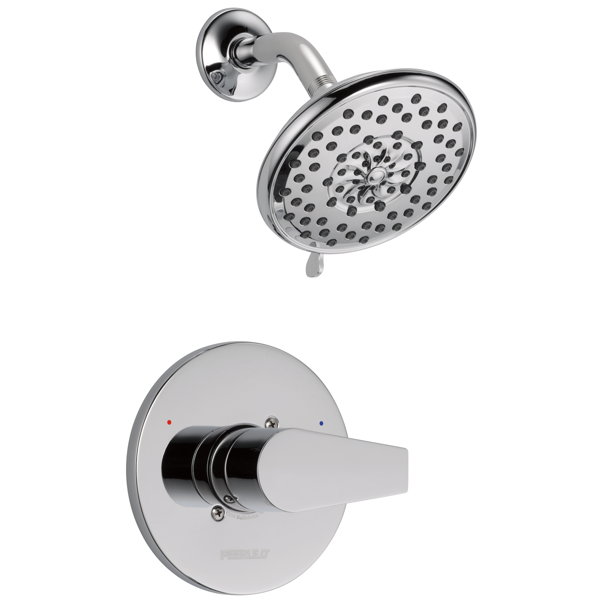 Peerless PTT14219 Xander Chrome 1-handle Multi-function 5.31-Inches Round Shower Faucet with Valve