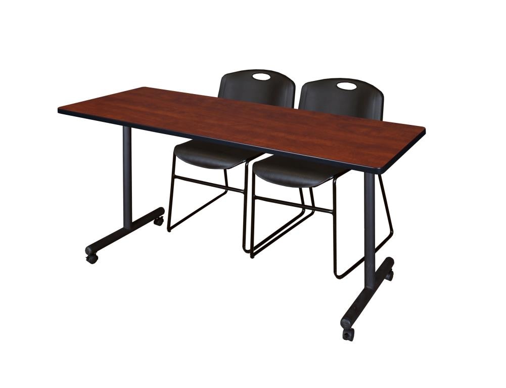 Regency MKTRCC6024CH44BK Training Red 4-Person Training Table (60-in W x 29-in H)