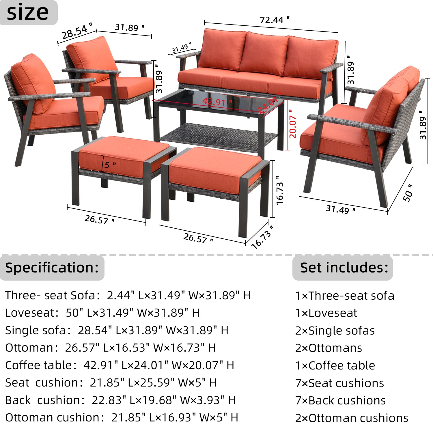 XIZZI XIHWF803 Patio-Conversation-Sets - View #4