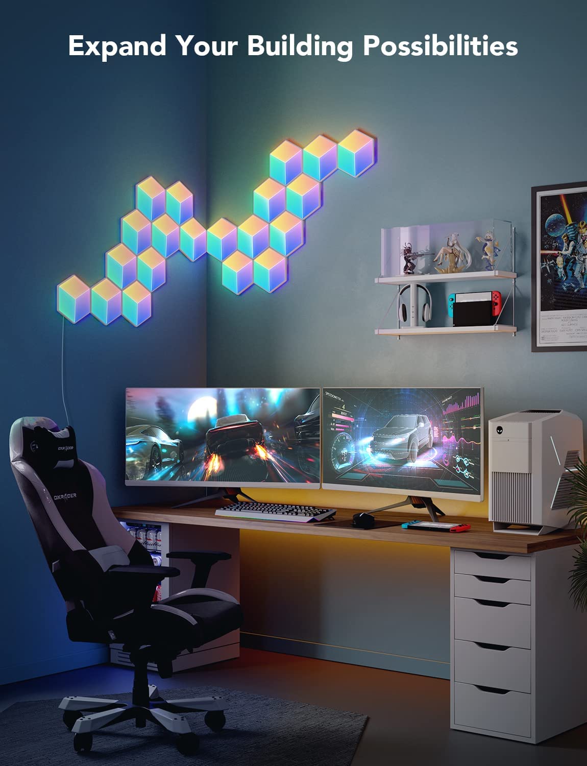 GOVEE Lumière d'ambiance LED Neon Gaming (Noir, 36 W) - Interdiscount