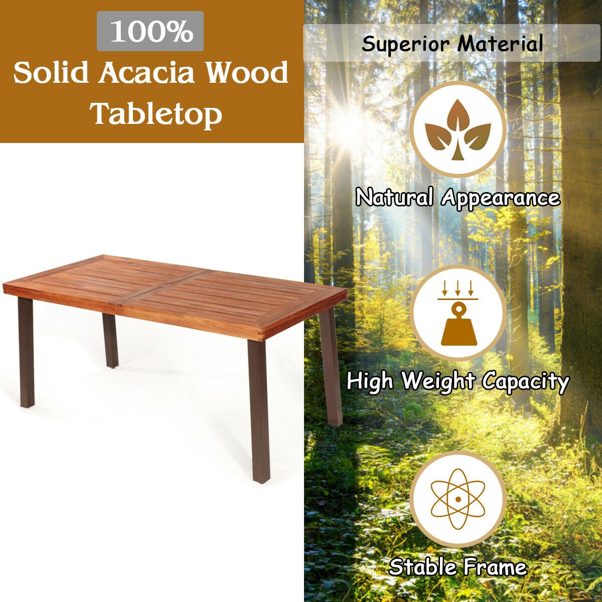 WELLFOR OUZN66354 Patio-Tables - View #3