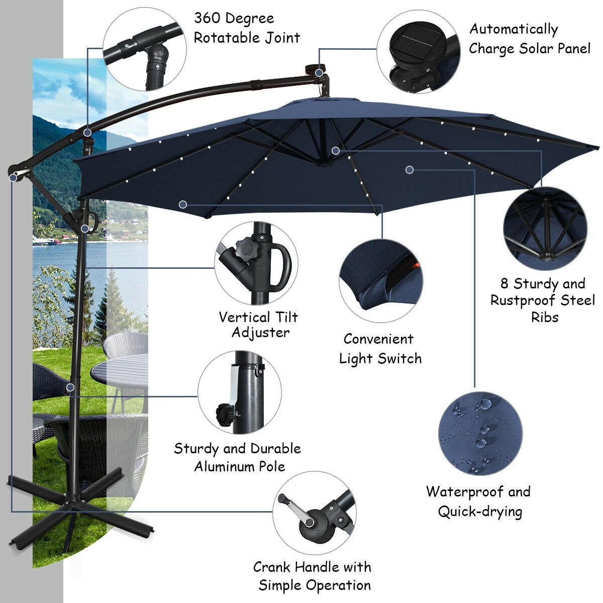 Clihome CWCH-OP70AD282NY Umbrellas-2 - View #11