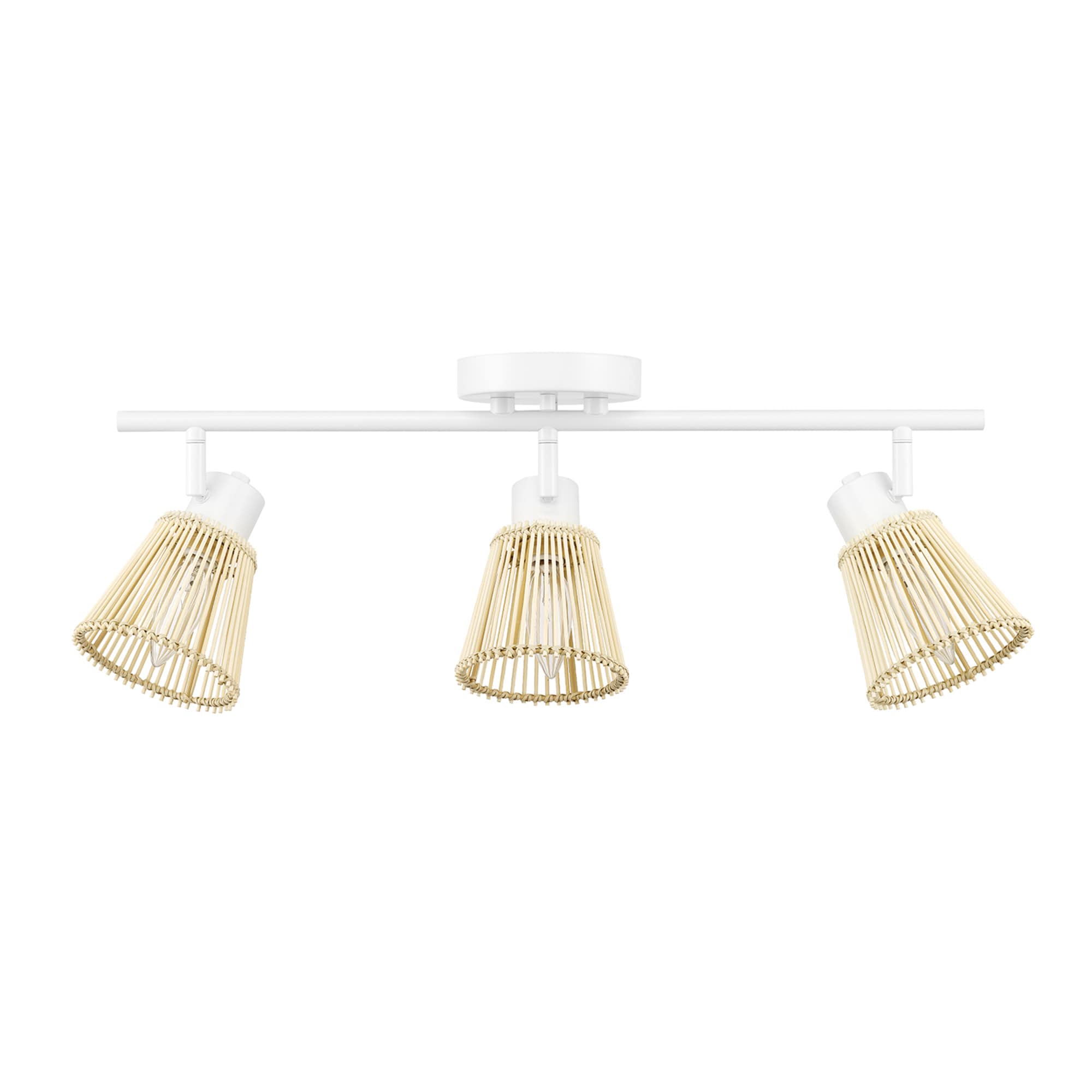 Globe Electric 91005544 22-in 3 -Light Matte White dimmable Candelabra base (E-12) Modern/contemporary Flush Mount