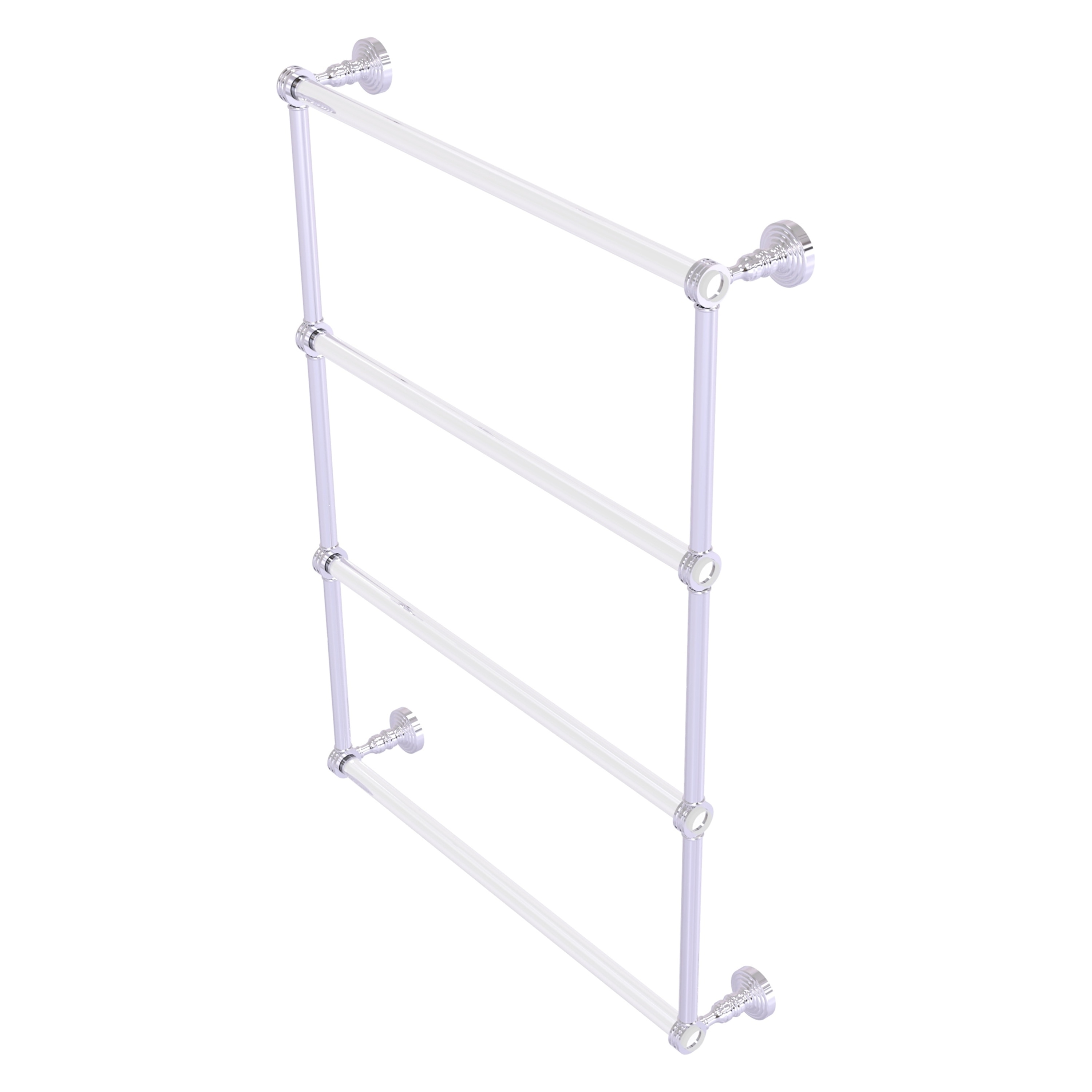 Allied Brass PG-28D-24-PC Pacific Grove 24-in double Polished Chrome Wall mount 4-tier Towel Bar