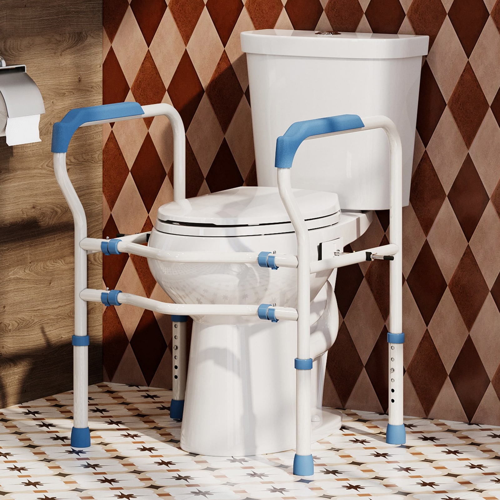 Safe Rise Toilets White Elongated Tall height 12-in Rough-In 1.6 GPF Dual Flush Soft Close 2-piece Toilet