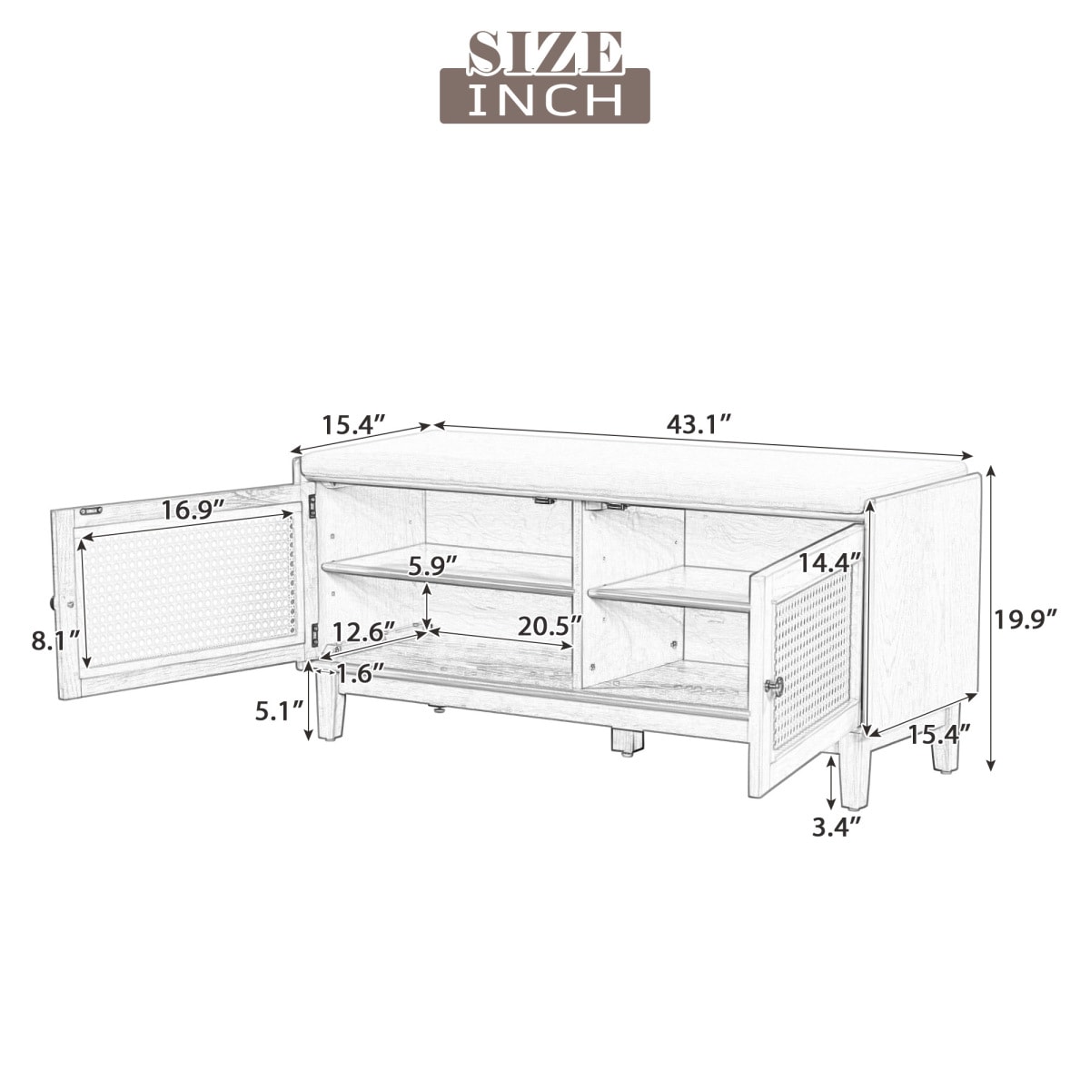 Streamdale Furniture N715P308012M bench - View #3