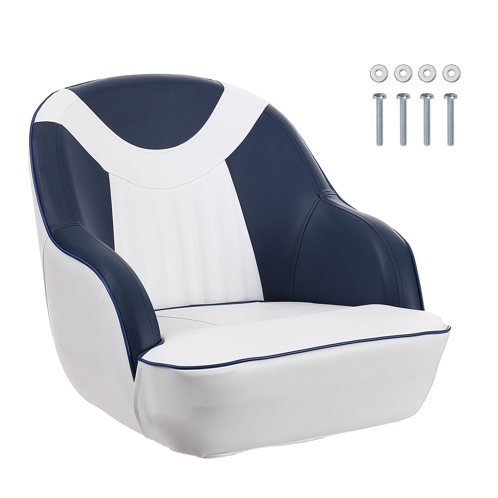 GIVIMO Captain Bucket Seat Pontoon Boat Seat with Thickened Sponge Padding Boat Captain Chair for Fishing Boat Sightseeing Boat Speedboat Canoe 1-Pack