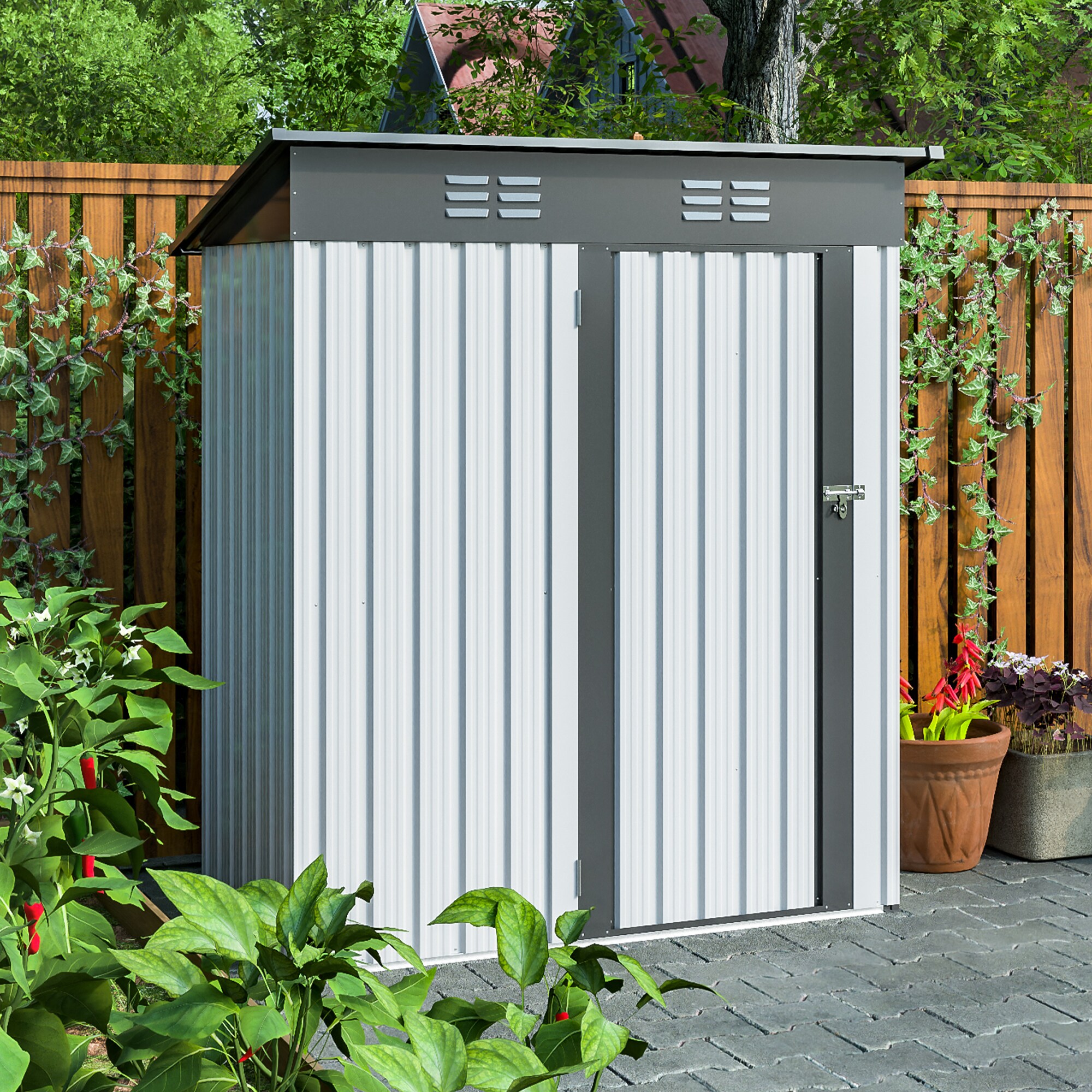 Xspracer ML-TH294W Metal-Storage-Buildings-Sheds - View #11