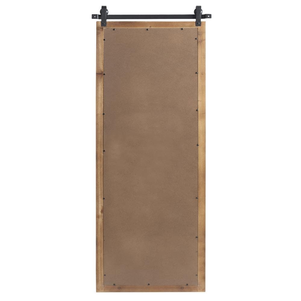 Rustic Brown Full Length Rectangular Wood Wall Mirror