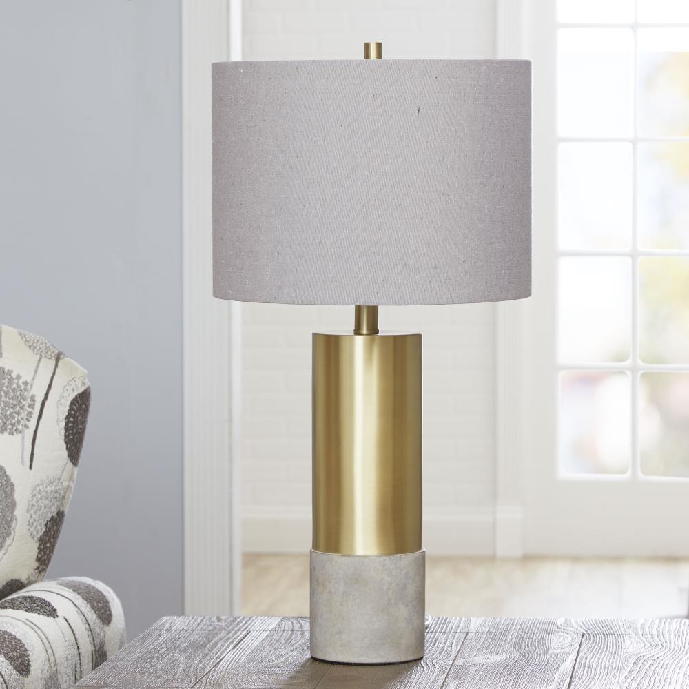 Cheyenne Products 24.75-in Gold Rotary Socket Table Lamp with Fabric ...