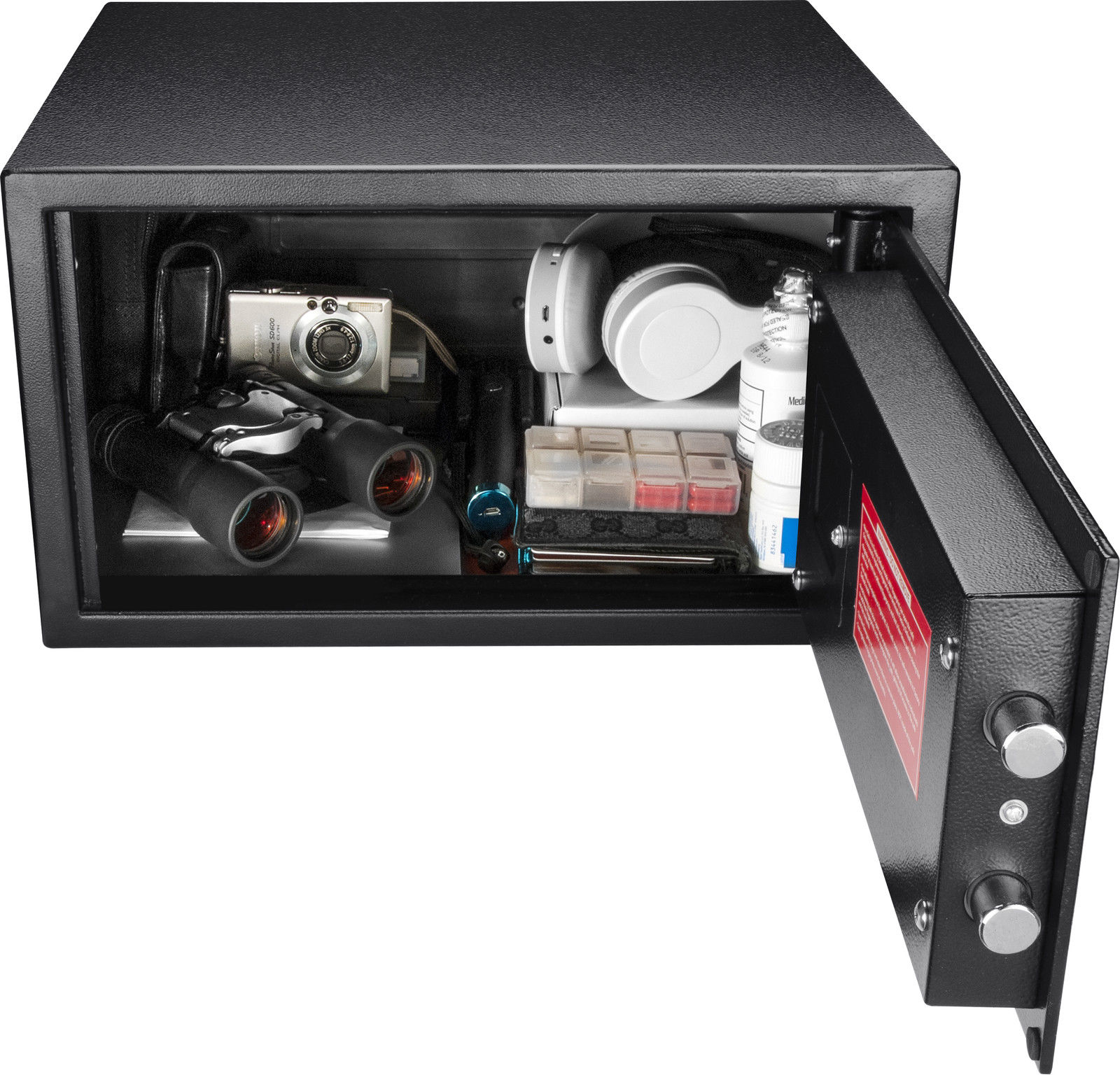 Black Steel Biometric Digital Keypad Safe with Fingerprint Scanner